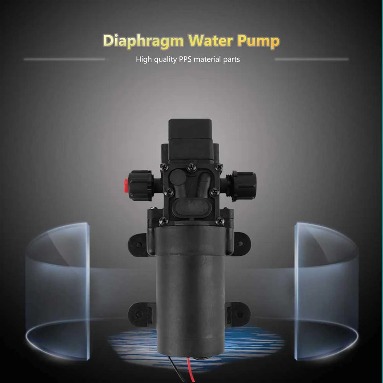 پمپ دیافراگمی میکرو TOPINCN، پمپ آب برقی فشار قوی DC 24V 80W 5.5L/MIN، پمپ خود مکش، پمپ دیافراگمی فشار آب با سوئیچ فشار اتوماتیک برای شستشوی خودرو و سمپاشی