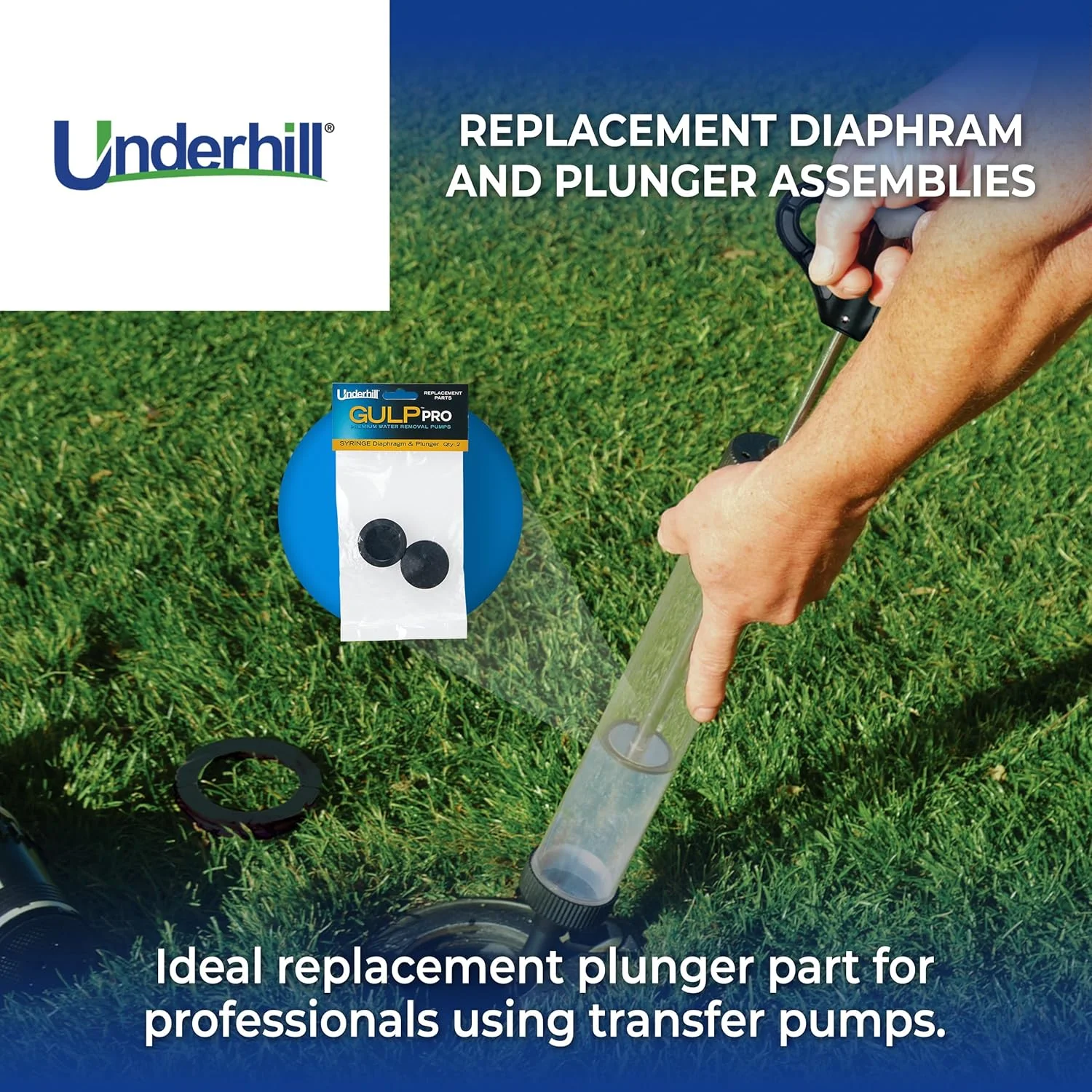 دیافراگم و پیستون آندر هیل برای پمپ آب، مناسب برای پمپ سرنگی گالپ پرو 24 اینچی، قطعات جایگزین، تعمیر، A-GRPSD