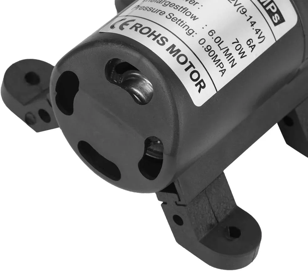 پمپ دیافراگمی خود مکش آب سانان، DC 12V 0.9Mpa 6 لیتر در دقیقه، پمپ دیافراگمی فشار قوی 70 وات خود مکش آب پمپ دیافراگمی خود مکش آب سانان، DC 12V 0.9Mpa 6 لیتر در دقیقه، پمپ دیافراگمی فشار قوی 70 وات خود مکش آب