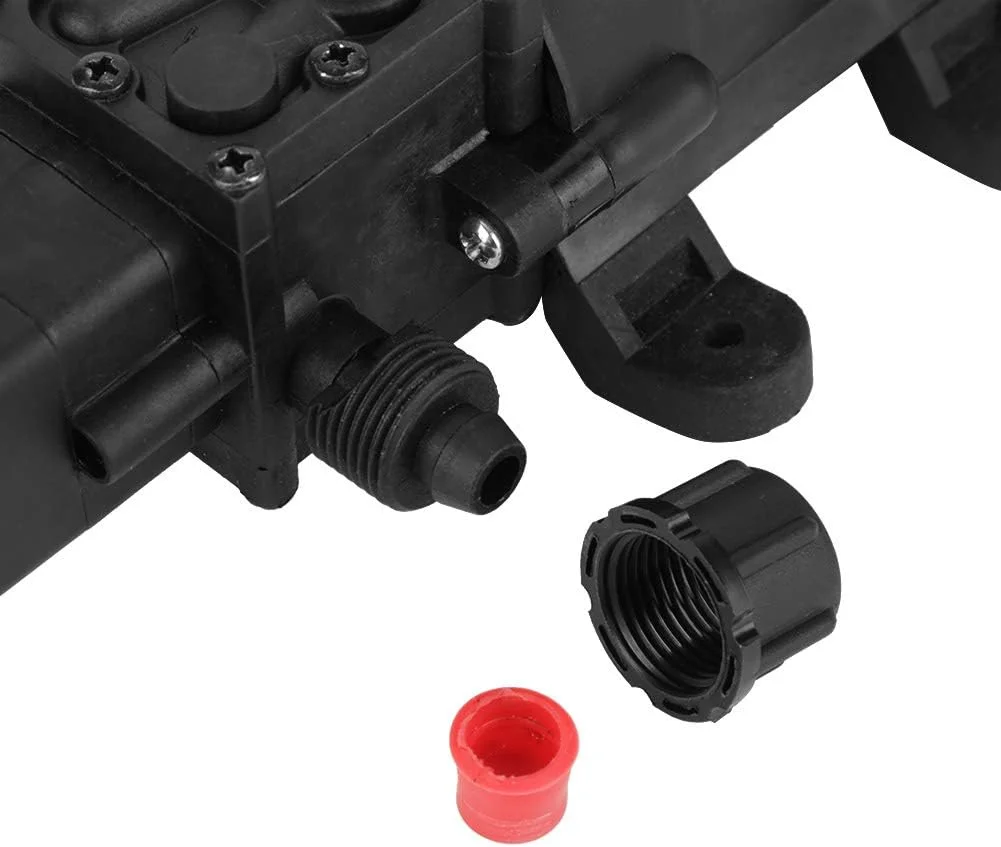 پمپ دیافراگمی میکرو TOPINCN، پمپ آب برقی فشار قوی DC 24V 80W 5.5L/MIN، پمپ خود مکش، پمپ دیافراگمی فشار آب با سوئیچ فشار اتوماتیک برای شستشوی خودرو و سمپاشی