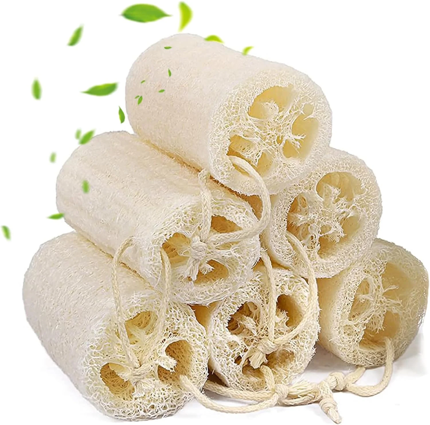 اسفنج لوفا طبیعی یونییکینگ® برای شستشوی بدن، بسته 6 عددی 4 اینچی، لوفای ارگانیک برای لایه برداری و پاکسازی ملایم پوست، ایده آل برای آقایان و بانوان، استفاده در اسپا و حمام