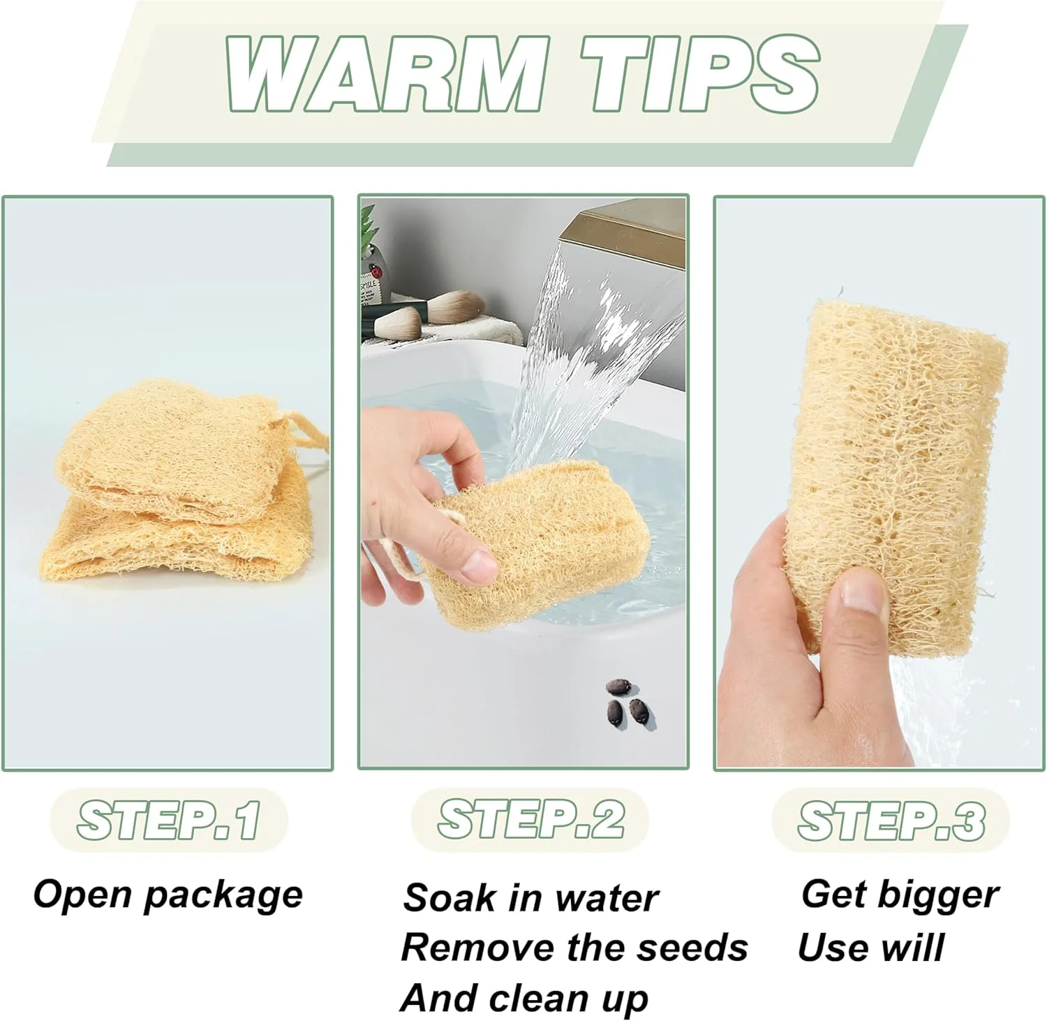 اسفنج لوفا طبیعی یونییکینگ® برای شستشوی بدن، بسته 6 عددی 4 اینچی، لوفای ارگانیک برای لایه برداری و پاکسازی ملایم پوست، ایده آل برای آقایان و بانوان، استفاده در اسپا و حمام اسفنج لوفا طبیعی یونییکینگ® برای شستشوی بدن، بسته 6 عددی 4 اینچی، لوفای ارگانیک برای لایه برداری و پاکسازی ملایم پوست، ایده آل برای آقایان و بانوان، استفاده در اسپا و حمام