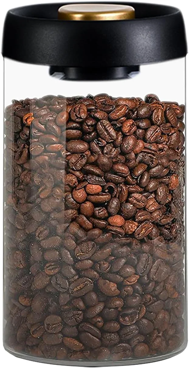 ظرف شیشه ای نگهداری مواد غذایی BIGTHREE، شیشه های نگهداری آشپزخانه، ظروف قهوه با درب مهر و موم، ظرف دربسته، ایده آل برای دانه های قهوه، چای، شکر، آب نبات، ادویه جات، برنج، 1200 میلی لیتر