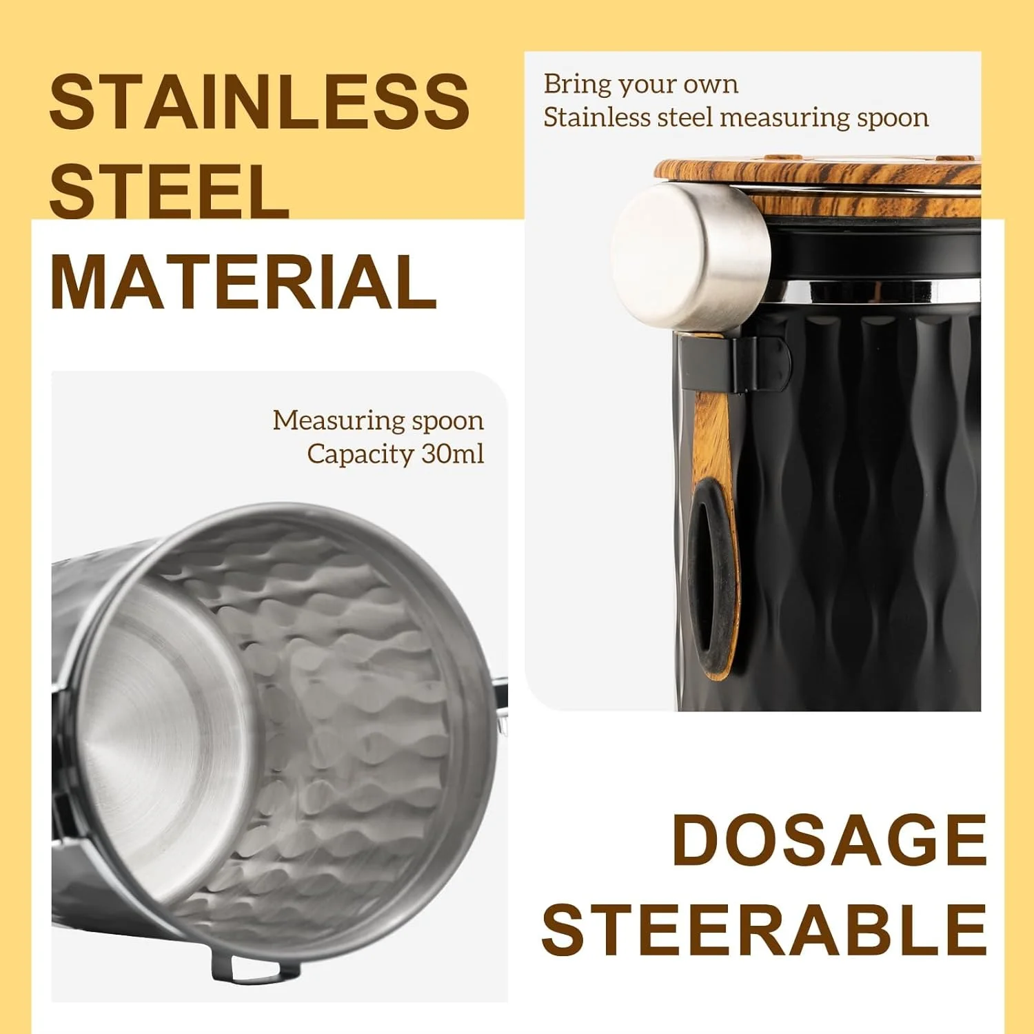 ظروف شیشه ای بوروسیلیکات قهوه با درب های محکم - ظروف نگهداری مواد غذایی 1200 میلی لیتری/40 اونسی برای دانه های قهوه، چای، شکر، برنج (مشکی) (تیره) (قهوه ای) (قهوه ای) ظروف شیشه ای بوروسیلیکات قهوه با درب های محکم - ظروف نگهداری مواد غذایی 1200 میلی لیتری/40 اونسی برای دانه های قهوه، چای، شکر، برنج (مشکی) (تیره) (قهوه ای) (قهوه ای)