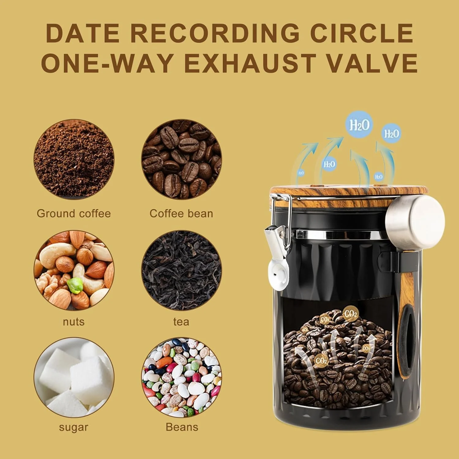 ظروف شیشه ای بوروسیلیکات قهوه با درب های محکم - ظروف نگهداری مواد غذایی 1200 میلی لیتری/40 اونسی برای دانه های قهوه، چای، شکر، برنج (مشکی) (تیره) (قهوه ای) (قهوه ای) ظروف شیشه ای بوروسیلیکات قهوه با درب های محکم - ظروف نگهداری مواد غذایی 1200 میلی لیتری/40 اونسی برای دانه های قهوه، چای، شکر، برنج (مشکی) (تیره) (قهوه ای) (قهوه ای)