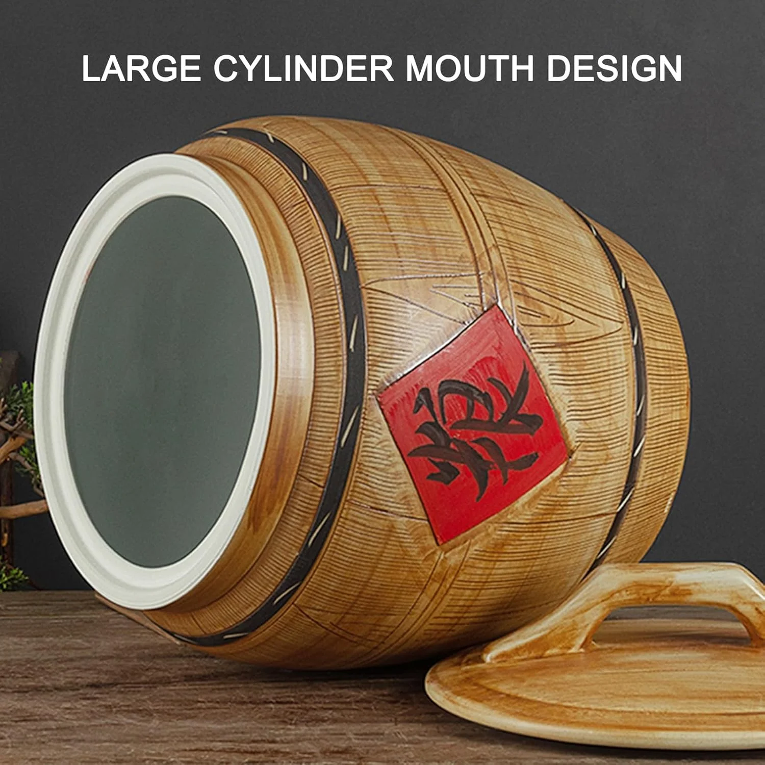 ظرف سرامیکی نگهداری برنج، مخزن غلات، ظروف غذا، کوزه سرامیکی برنج با درب، سطل سرامیکی برنج، سازمان دهنده آشپزخانه و انبار برای برنج، 28.8 * 23.3 سانتی متر ظرف سرامیکی نگهداری برنج، مخزن غلات، ظروف غذا، کوزه سرامیکی برنج با درب، سطل سرامیکی برنج، سازمان دهنده آشپزخانه و انبار برای برنج، 28.8 * 23.3 سانتی متر