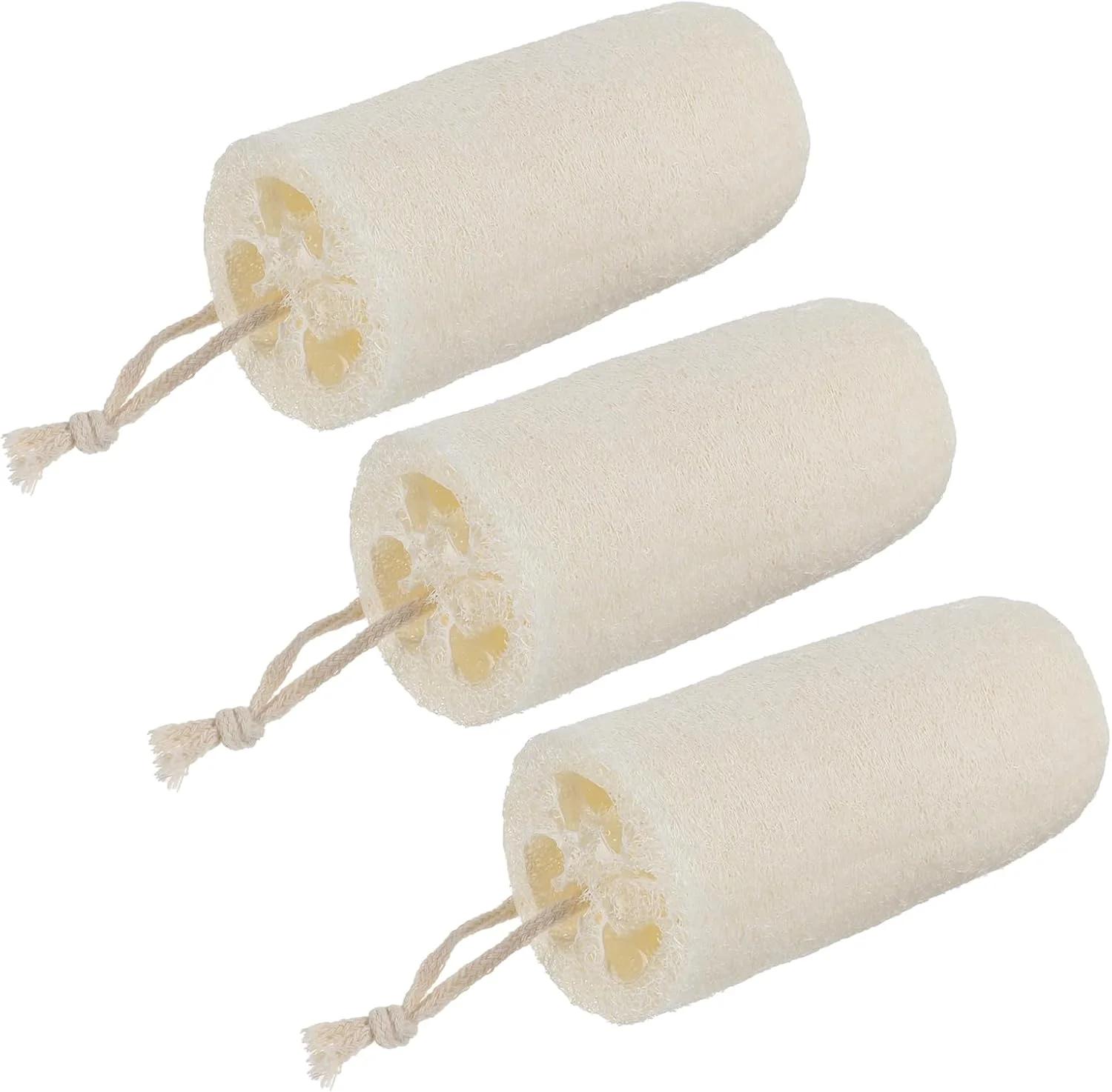 بسته 3 عددی اسفنج لوفا وانمو، اسفنج لوفا خیار طبیعی، اسفنج لایه بردار، اسفنج لوفا دوش، برس لوفا بدن برای مراقبت از بدن، آشپزخانه، کمپینگ، اسپا، آشپزخانه، حمام