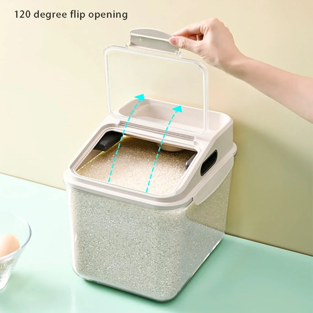 ظرف بزرگ نگهداری برنج، ظروف نگهداری مواد غذایی خشک فله ای درب دار، سطل برنج برای نگهداری غلات، آرد و جو دوسر (رنگ: خاکی، اندازه: 29 * 23 * 26 سانتی متر) ظرف بزرگ نگهداری برنج، ظروف نگهداری مواد غذایی خشک فله ای درب دار، سطل برنج برای نگهداری غلات، آرد و جو دوسر (رنگ: خاکی، اندازه: 29 * 23 * 26 سانتی متر)