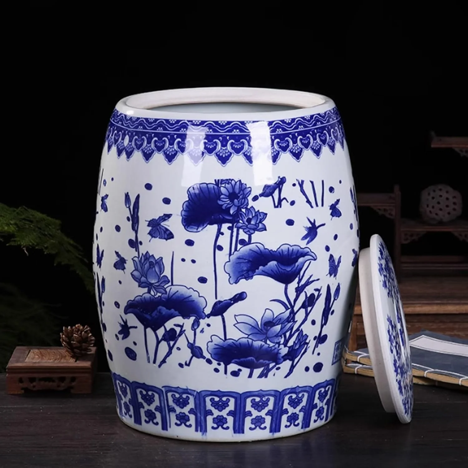 ظرف برنج سرامیکی، ظرف نگهداری مواد غذایی درب دار، استوانه برنج سرامیکی، جعبه نگهداری برنج چینی، شیشه نگهداری مواد غذایی، برای آرد، شکر، محصولات پخته شده (15 کیلوگرم E) ظرف برنج سرامیکی، ظرف نگهداری مواد غذایی درب دار، استوانه برنج سرامیکی، جعبه نگهداری برنج چینی، شیشه نگهداری مواد غذایی، برای آرد، شکر، محصولات پخته شده (15 کیلوگرم E)