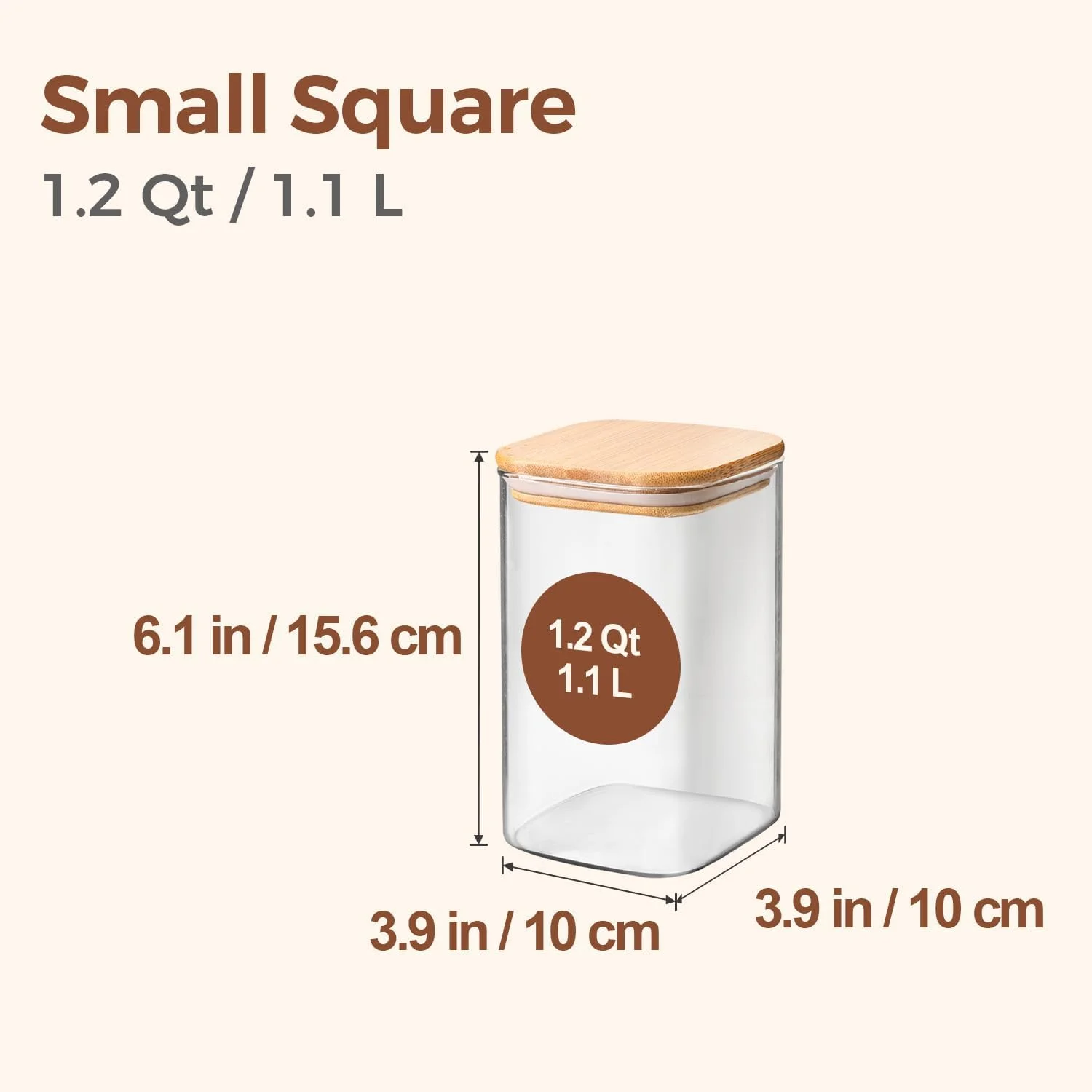ست چهارتایی ظروف شیشه ای درب بامبو ComSaf، ظرف نگهداری مواد غذایی شفاف با درب چوبی (1100 میلی لیتر) مناسب برای نگهداری نودل، آرد، غلات، برنج، شکر، چای و دانه های قهوه، مربعی ست چهارتایی ظروف شیشه ای درب بامبو ComSaf، ظرف نگهداری مواد غذایی شفاف با درب چوبی (1100 میلی لیتر) مناسب برای نگهداری نودل، آرد، غلات، برنج، شکر، چای و دانه های قهوه، مربعی