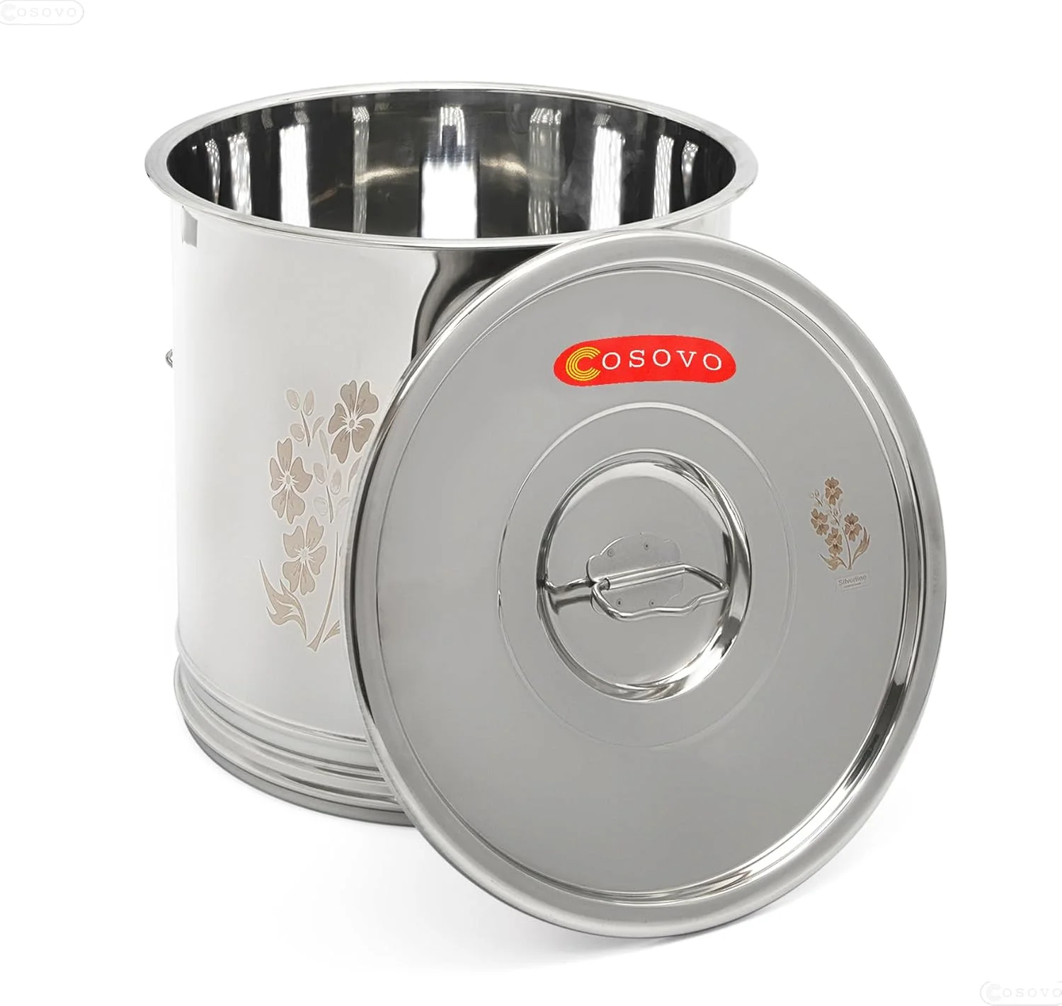 استوانه جعبه نگهداری استیل ضد زنگ COSOVO® | ظرف استیل 25 کیلوگرم | کوتی استیل | ظرف نگهداری برنج | ظرف بزرگ آرد برنج آشپزخانه با سیستم قفل (10-25 کیلوگرم) استوانه جعبه نگهداری استیل ضد زنگ COSOVO® | ظرف استیل 25 کیلوگرم | کوتی استیل | ظرف نگهداری برنج | ظرف بزرگ آرد برنج آشپزخانه با سیستم قفل (10-25 کیلوگرم)