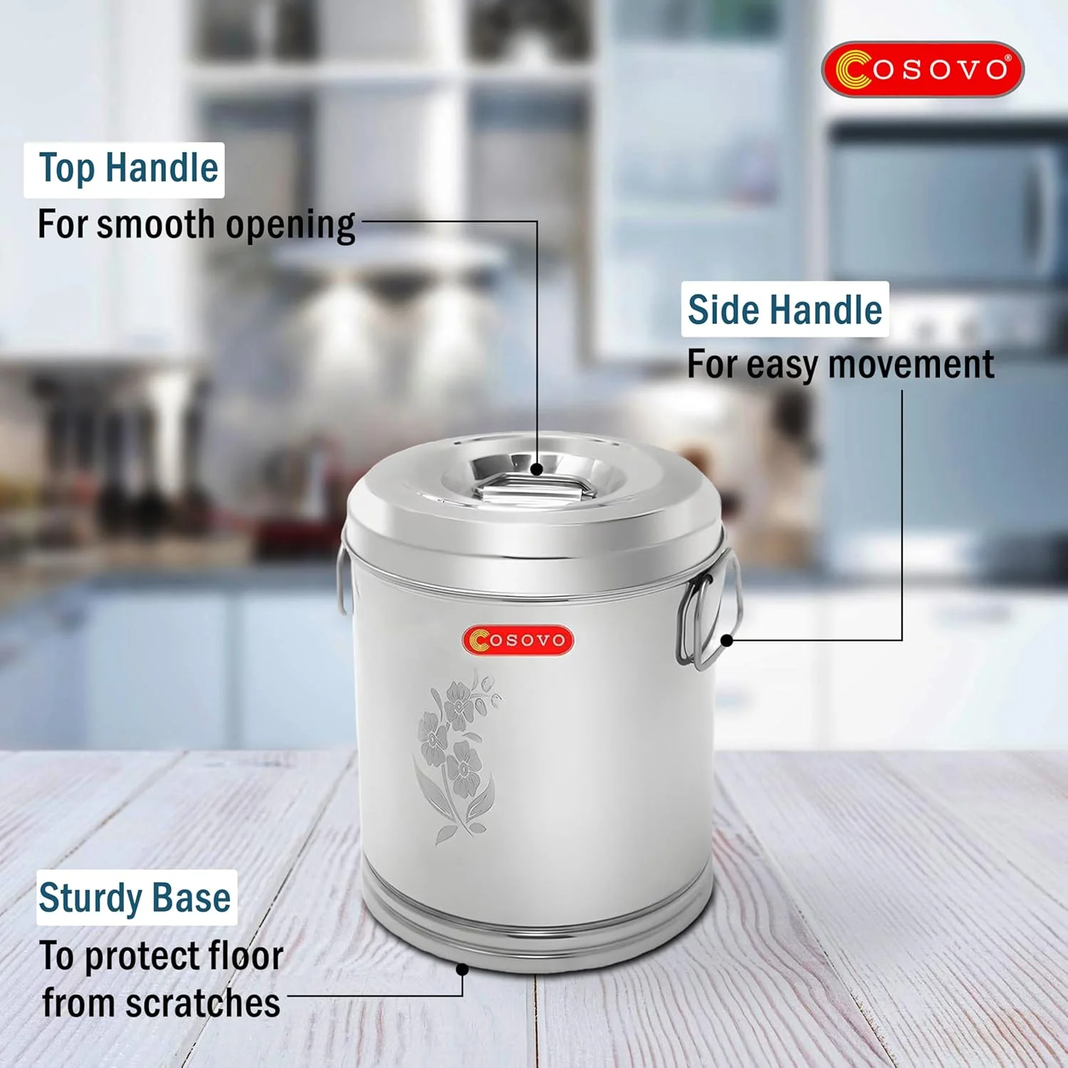 ظرف استیل ضد زنگ کوزوو | کوتی برای نگهداری | جعبه نگهداری درام | ظرف نگهداری برنج 10 کیلوگرمی | ظرف بزرگ آرد برنج آشپزخانه با دسته (10-25 کیلوگرم) ظرف استیل ضد زنگ کوزوو | کوتی برای نگهداری | جعبه نگهداری درام | ظرف نگهداری برنج 10 کیلوگرمی | ظرف بزرگ آرد برنج آشپزخانه با دسته (10-25 کیلوگرم)