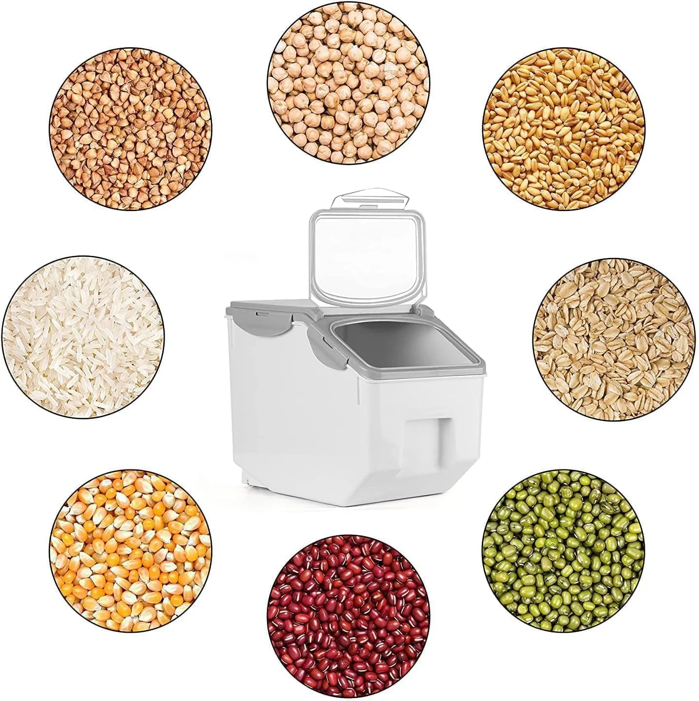 ظروف نگهداری مواد غذایی 10 کیلویی، سطل برنج، ظروف نگهداری مواد غذایی درب دار با پیمانه، ظروف نگهداری مواد غذایی آشپزخانه برای نگهداری مواد غذایی خشک، ظرف نگهداری غذای سگ و گربه ظروف نگهداری مواد غذایی 10 کیلویی، سطل برنج، ظروف نگهداری مواد غذایی درب دار با پیمانه، ظروف نگهداری مواد غذایی آشپزخانه برای نگهداری مواد غذایی خشک، ظرف نگهداری غذای سگ و گربه