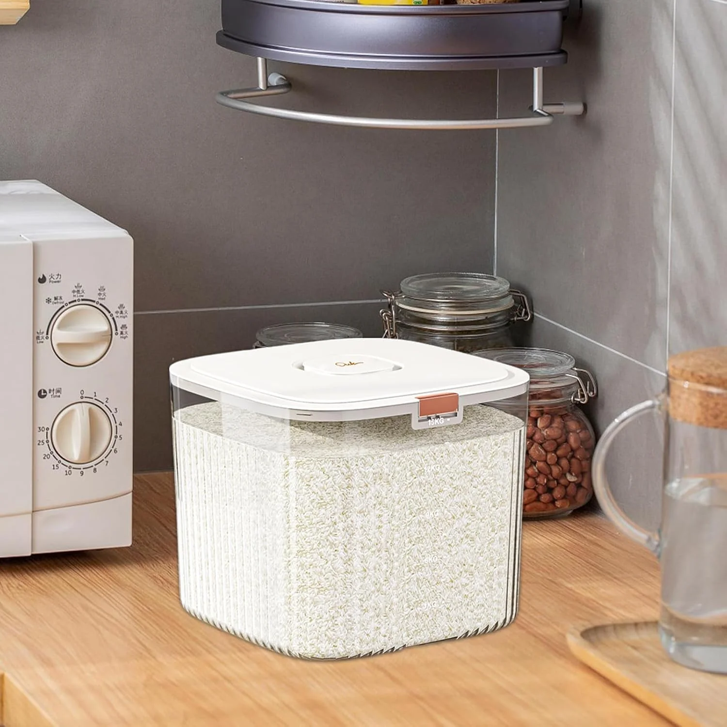 ظروف نگهداری آرد، ظرف نگهداری برنج درب دار، ظرف بزرگ و هواگیر برای نگهداری مواد غذایی خشک، دستگاه پخش کننده غلات آشپزخانه، ظروف مخصوص غلات، برنج، پاستا و مواد غذایی خشک ظروف نگهداری آرد، ظرف نگهداری برنج درب دار، ظرف بزرگ و هواگیر برای نگهداری مواد غذایی خشک، دستگاه پخش کننده غلات آشپزخانه، ظروف مخصوص غلات، برنج، پاستا و مواد غذایی خشک