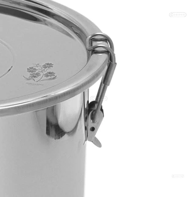 استوانه جعبه نگهداری استیل ضد زنگ COSOVO® | ظرف استیل 25 کیلوگرم | کوتی استیل | ظرف نگهداری برنج | ظرف بزرگ آرد برنج آشپزخانه با سیستم قفل (10-25 کیلوگرم) استوانه جعبه نگهداری استیل ضد زنگ COSOVO® | ظرف استیل 25 کیلوگرم | کوتی استیل | ظرف نگهداری برنج | ظرف بزرگ آرد برنج آشپزخانه با سیستم قفل (10-25 کیلوگرم)