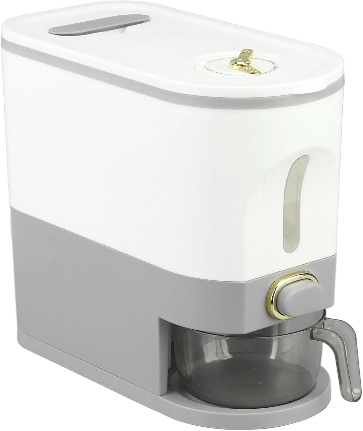 ظروف نگهداری برنج Cryfokt، مخزن برنج با ظرفیت بزرگ با مهر و موم شفاف، جعبه نگهداری غلات نوع فشاری، کارکرد آسان برای آشپزخانه (S)