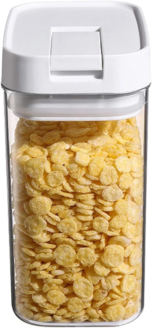 ظرف نگهداری مواد غذایی یوسات با حجم 800 میلی لیتر، پلاستیکی، شفاف، قابل چیدن، درب دار، مناسب برای نگهداری غلات، برنج، و سازماندهی آشپزخانه