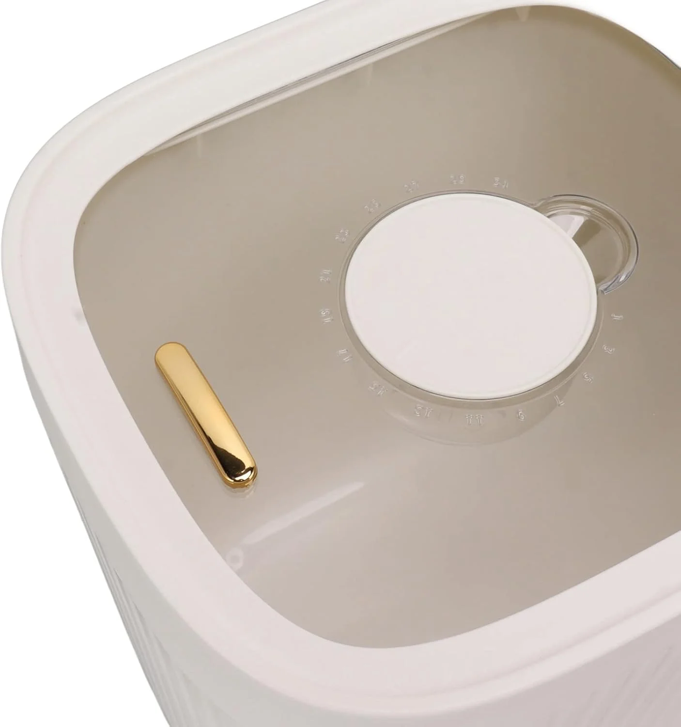 ظروف نگهداری مواد غذایی JTLB با درب، مخزن برنج ضد هوا، سطل های ذخیره سازی با ظرفیت بزرگ، ظرف غذای حیوانات خانگی، سطل برنج برای آرد غلات (سفید)