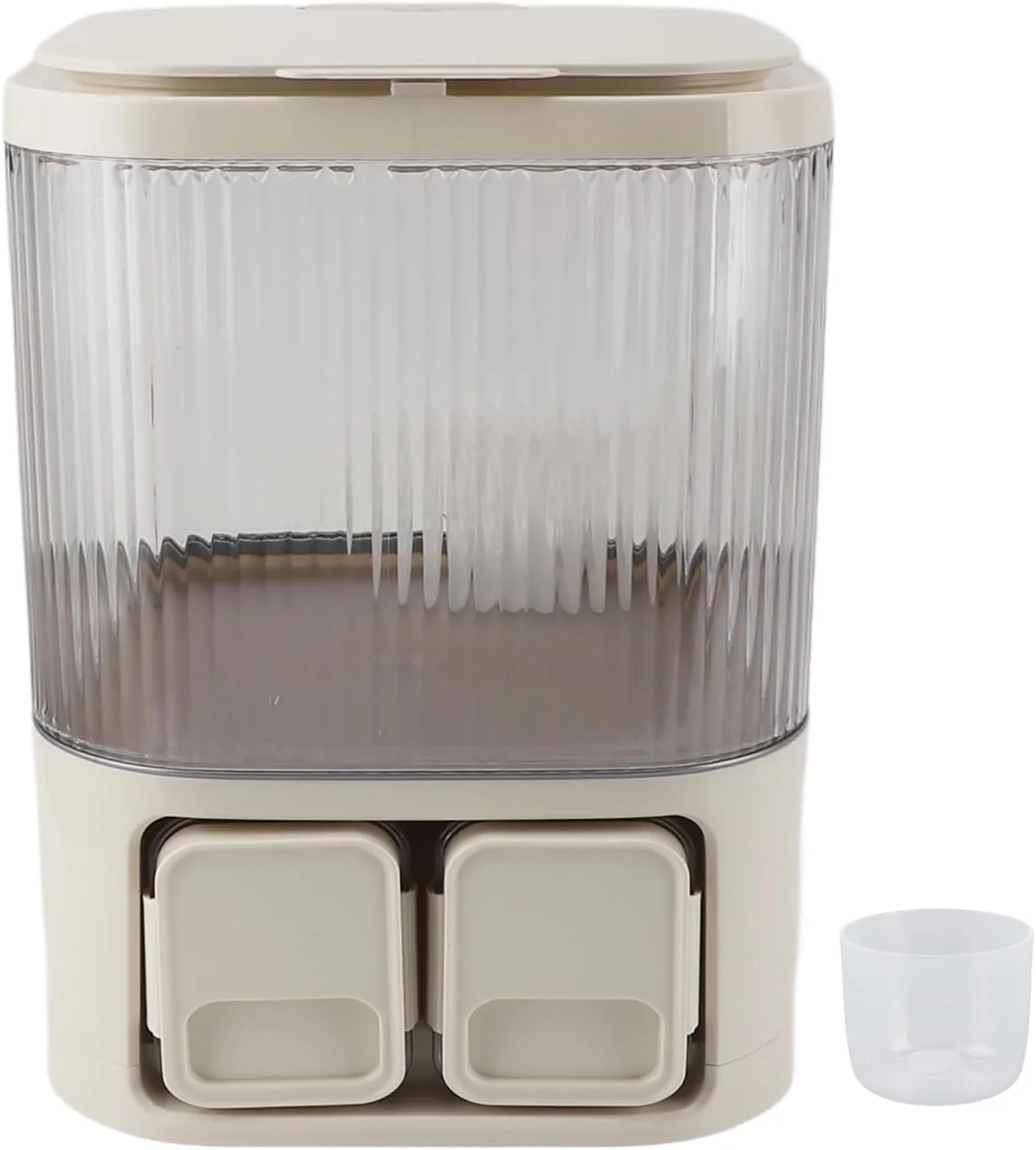 ظرف نگهداری برنج با ظرفیت بالا، ضد رطوبت و ضد نشت، از جنس پلاستیک، مناسب برای نگهداری آرد، دارای پیمانه، مناسب آشپزخانه (Nikourpir-12) ظرف نگهداری برنج با ظرفیت بالا، ضد رطوبت و ضد نشت، از جنس پلاستیک، مناسب برای نگهداری آرد، دارای پیمانه، مناسب آشپزخانه (Nikourpir-12)