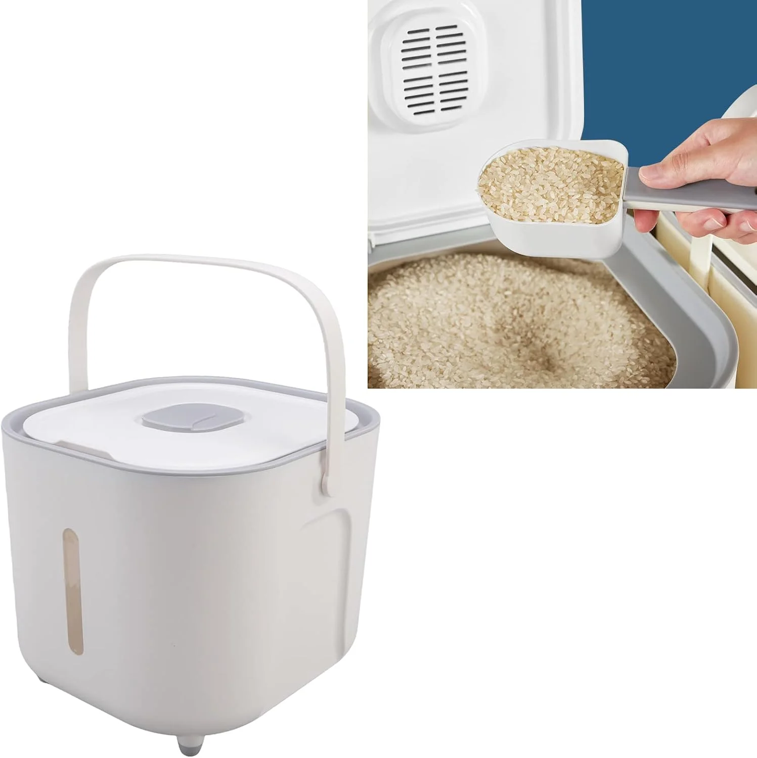 ظرف نگهداری برنج دربسته، مخزن ذخیره برنج، ضد لغزش، بشکه خاکستری ظرف نگهداری برنج دربسته، مخزن ذخیره برنج، ضد لغزش، بشکه خاکستری