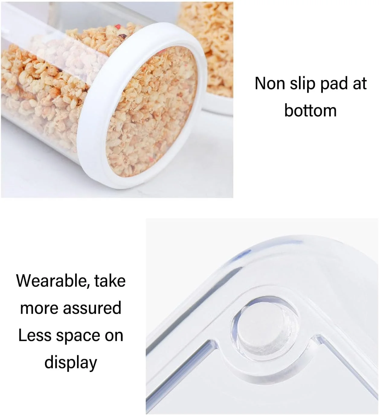 ظرف نگهداری مواد غذایی ضد نشت و هوا برای برنج و غلات، ساخته شده از مواد ABS درجه یک (Nikouggsxdnxv-11)