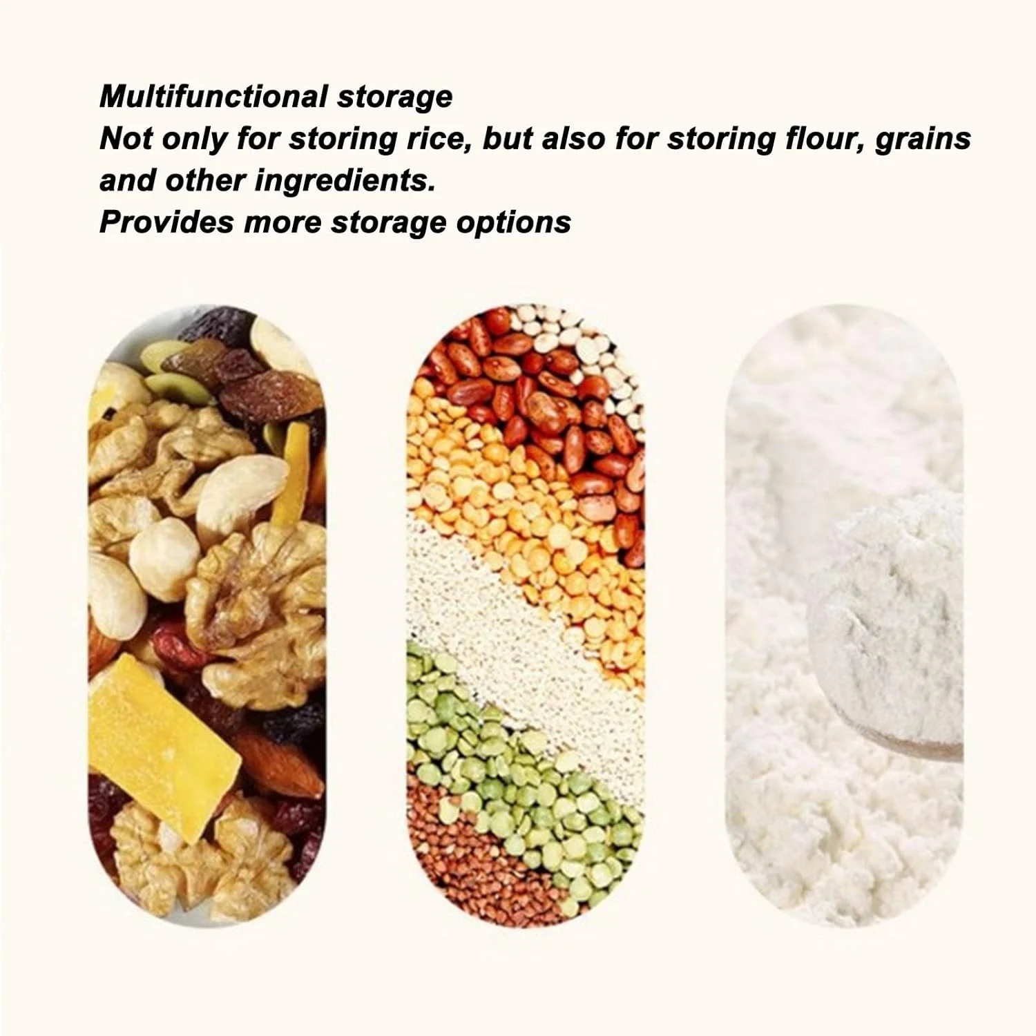 ظرف برنج آشپزخانه، سطل نگهداری مواد غذایی با درب پلمپ کارآمد، بادوام، چند منظوره، ظاهر نفیس، مناسب برای آشپزخانه های خانگی و تجاری (Nikouw5ee20e-12) ظرف برنج آشپزخانه، سطل نگهداری مواد غذایی با درب پلمپ کارآمد، بادوام، چند منظوره، ظاهر نفیس، مناسب برای آشپزخانه های خانگی و تجاری (Nikouw5ee20e-12)