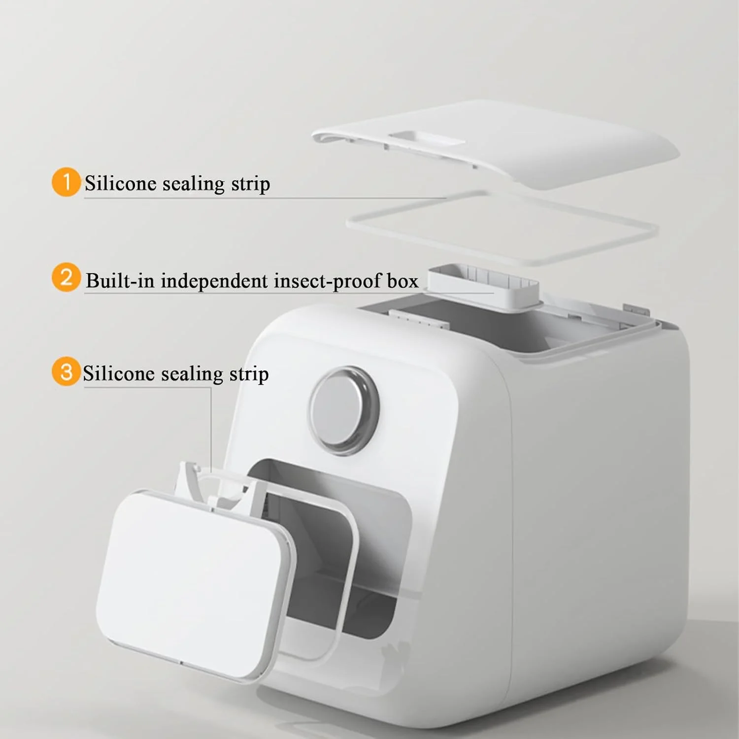 ظرف برنج | ظروف نگهداری مواد غذایی، سطل آرد، قوطی های مواد غذایی برای نگهداری شکر، غلات و سازماندهی فریزر آشپزخانه