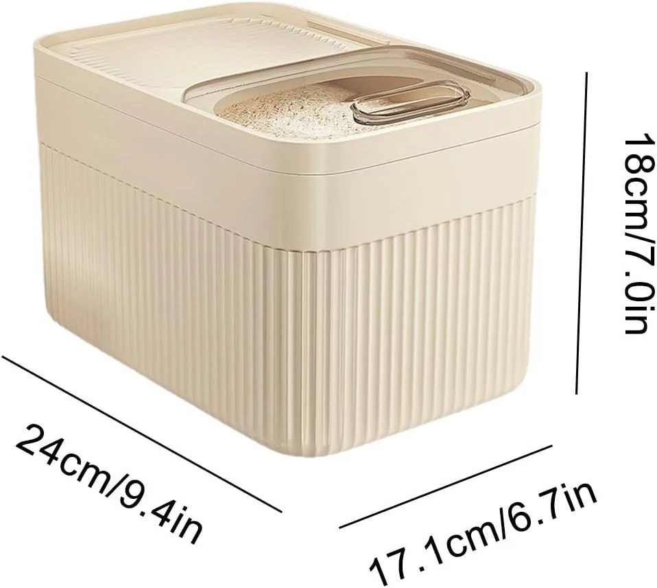 ظرف نگهداری برنج - سازمان دهنده غلات بزرگ با ظرف اندازه گیری، ظروف سازمان دهنده برنج برای غلات، غذای حیوانات خانگی، آرد، میان وعده و دانه ظرف نگهداری برنج - سازمان دهنده غلات بزرگ با ظرف اندازه گیری، ظروف سازمان دهنده برنج برای غلات، غذای حیوانات خانگی، آرد، میان وعده و دانه