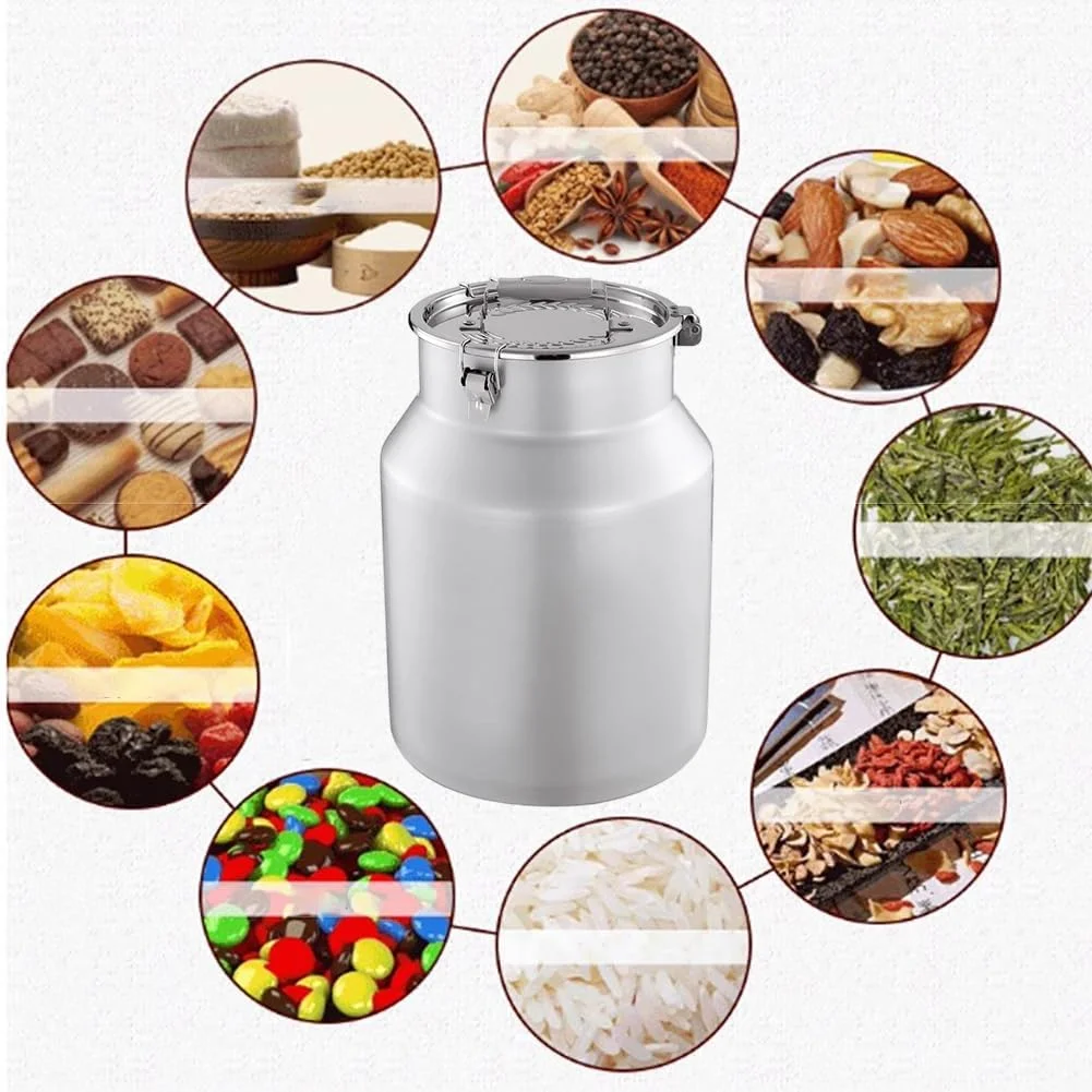 سطل برنج فلزی بشکه ای TT-YEF، ظرف درب دار و قفل دار استیل ضد زنگ آشپزخانه، مخزن نگهداری برنج خانگی، ظرفیت 12/26/36 لیتر، ظرفیت 36 لیتر سطل برنج فلزی بشکه ای TT-YEF، ظرف درب دار و قفل دار استیل ضد زنگ آشپزخانه، مخزن نگهداری برنج خانگی، ظرفیت 12/26/36 لیتر، ظرفیت 36 لیتر