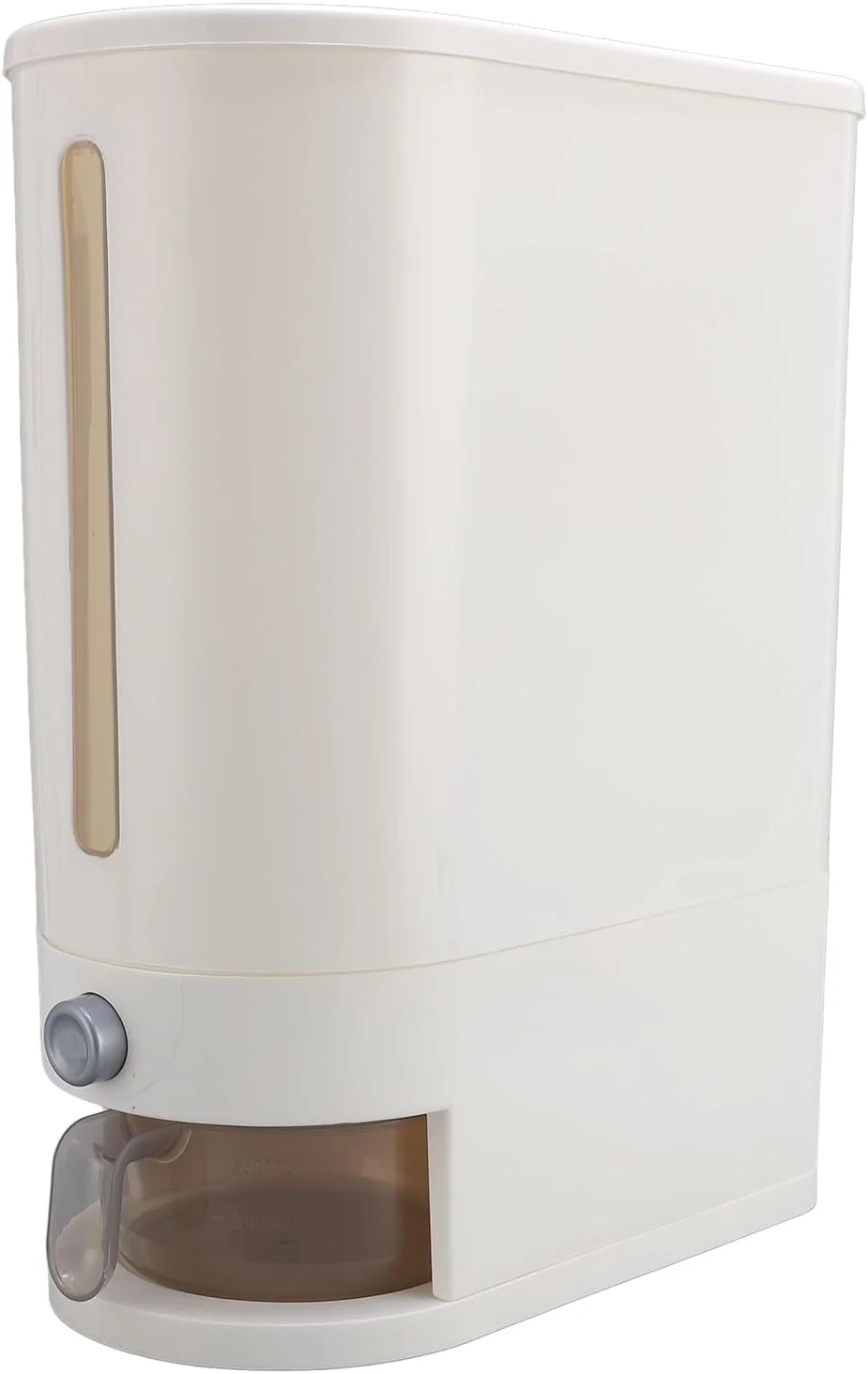 ظرف نگهداری برنج Luqeeg با ظرفیت 10 کیلوگرم، ضد رطوبت، ساخته شده از PP ضخیم و دارای پیمانه، مناسب برای نگهداری آرد، غلات و سایر مواد غذایی (مدل A)