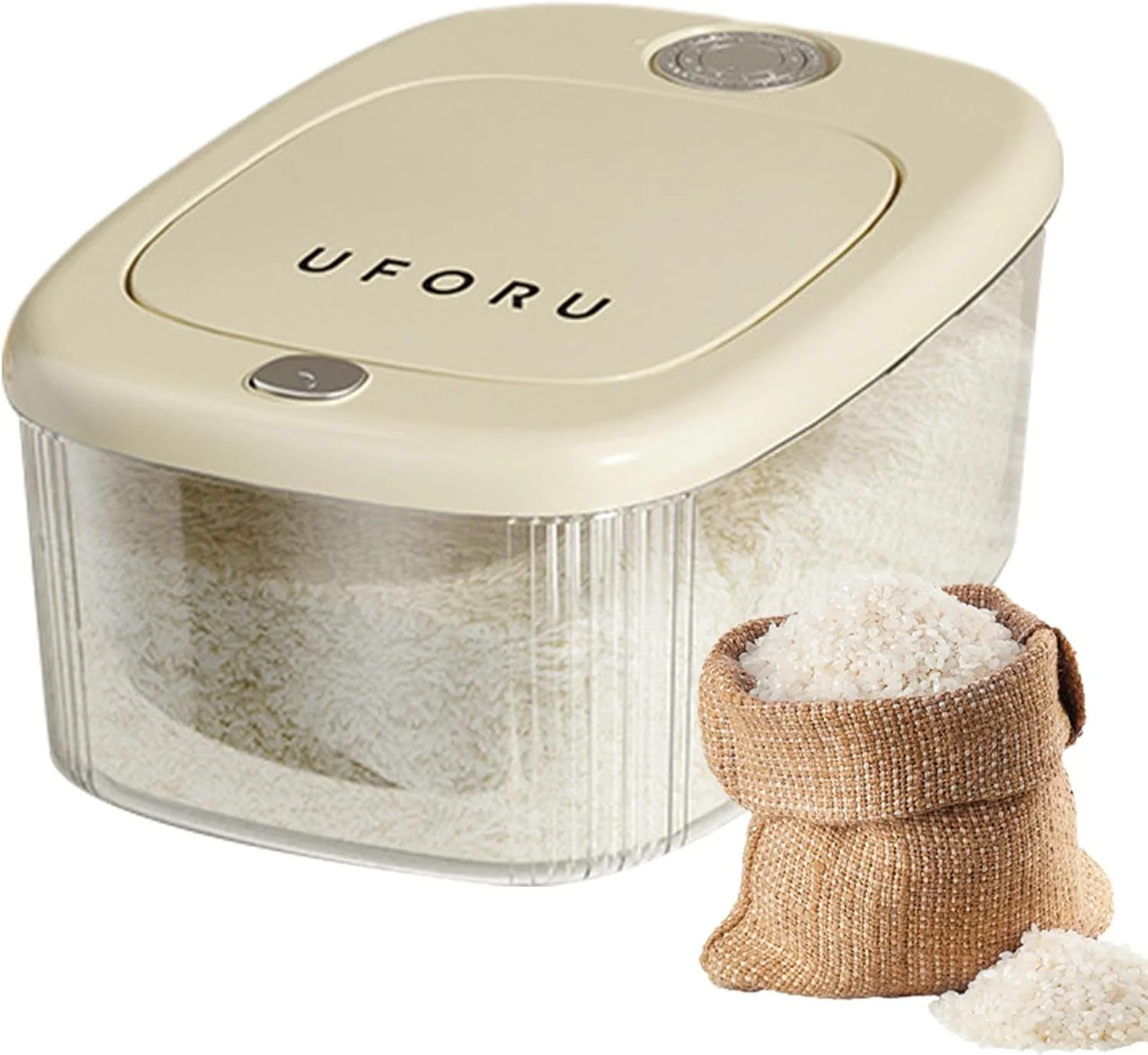 Rice Storage Bin - Portable Pressed Rice Organizer for Kitchen | Dry Food Storage Containers Airtight Dispenser Kitchen Sealed Bins for Home and