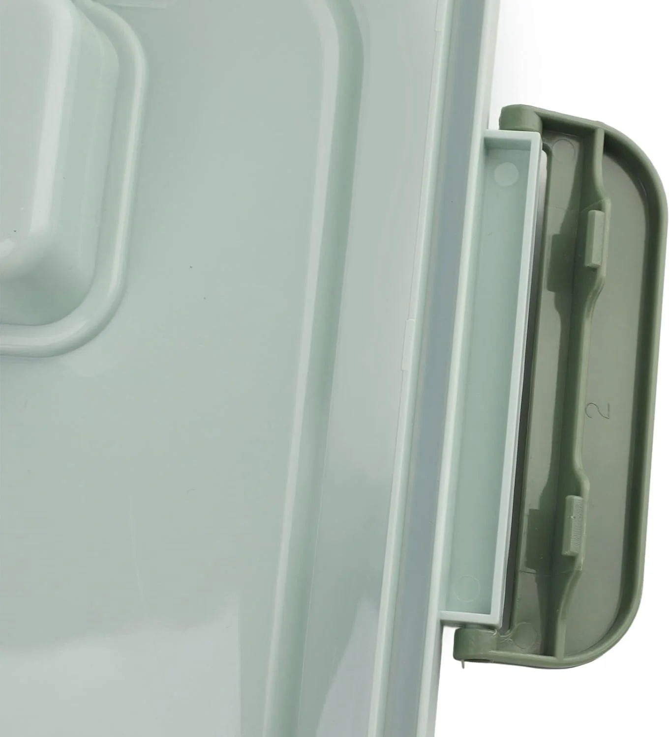 Depisuta Airtight Rice Container, Studry Thickened PP Material Bin for Rice Flour Grains, Easy Open, Close Lid, Mint Green with Measuring Cup (5kg / 11lb)