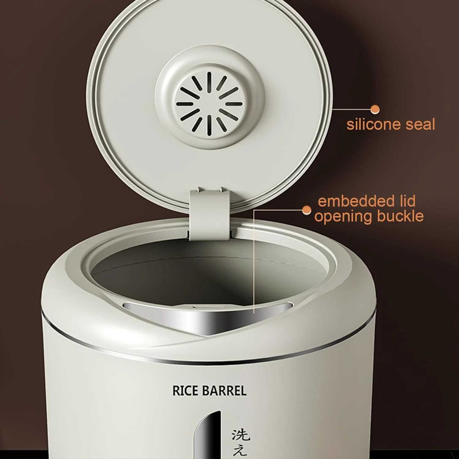 ظرف نگهداری برنج 6 لیتری، ظروف نگهداری آرد، ظروف نگهداری مواد غذایی دربسته، ظرف بزرگ قابل حمل غلات با درب و پیمانه اندازه گیری، سطل نگهداری مواد غذایی خشک برای حبوبات، غلات، غذای حیوانات خانگی