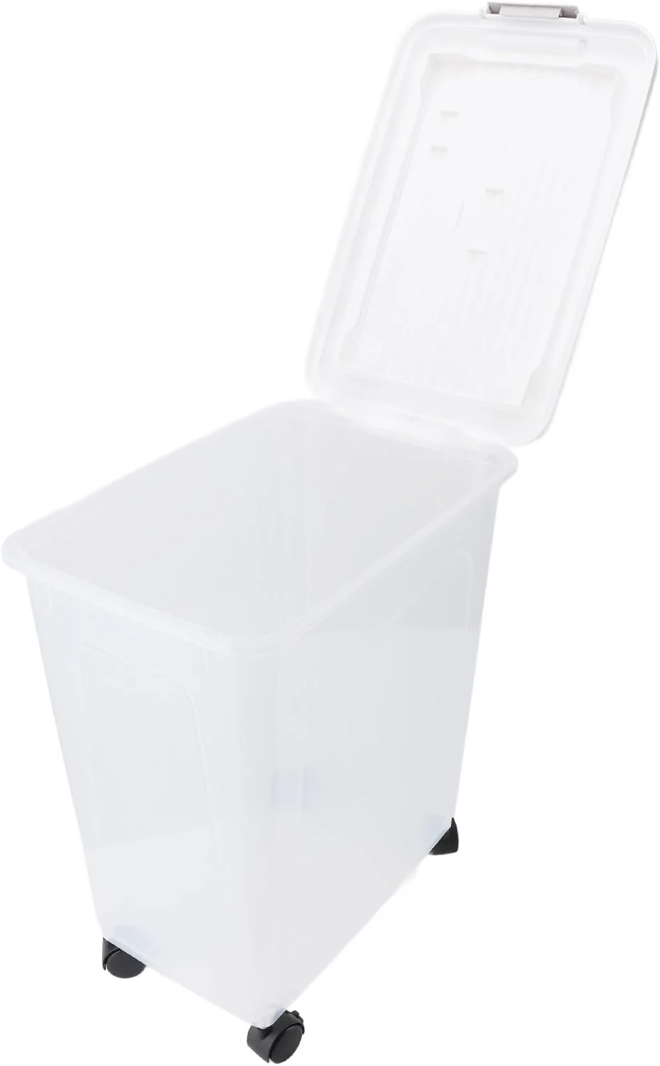 ظروف بزرگ نگهداری مواد غذایی Asixxsix، ظرف برنج با ظرفیت 30 کیلوگرم، نگهداری مواد غذایی خشک با درب محکم و چرخ غلتکی، مناسب برای غلات، سازماندهی آشپزخانه و انبار