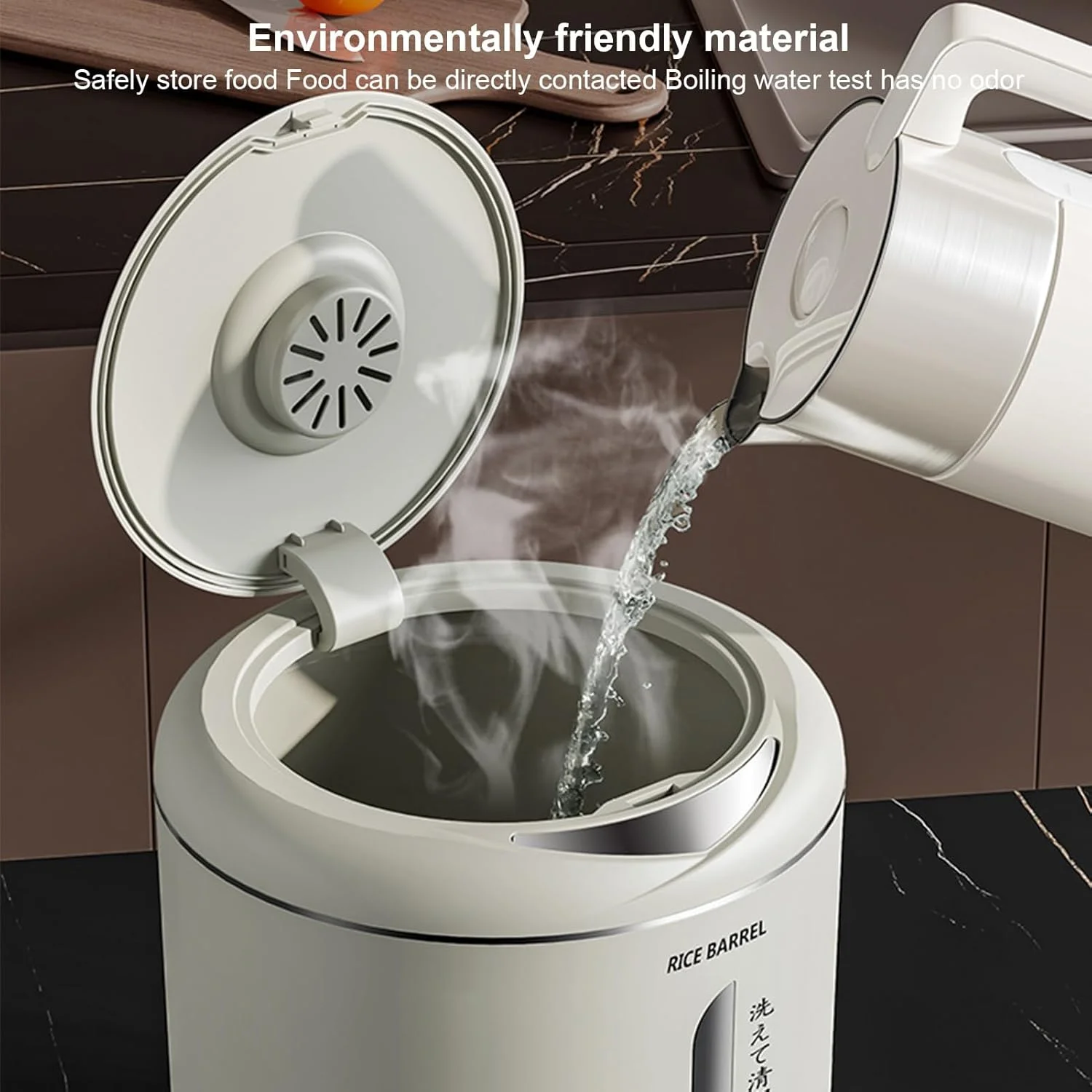 ظرف نگهداری برنج 6 لیتری، ظروف نگهداری آرد، ظروف نگهداری مواد غذایی دربسته، ظرف بزرگ قابل حمل غلات با درب و پیمانه اندازه گیری، سطل نگهداری مواد غذایی خشک برای حبوبات، غلات، غذای حیوانات خانگی