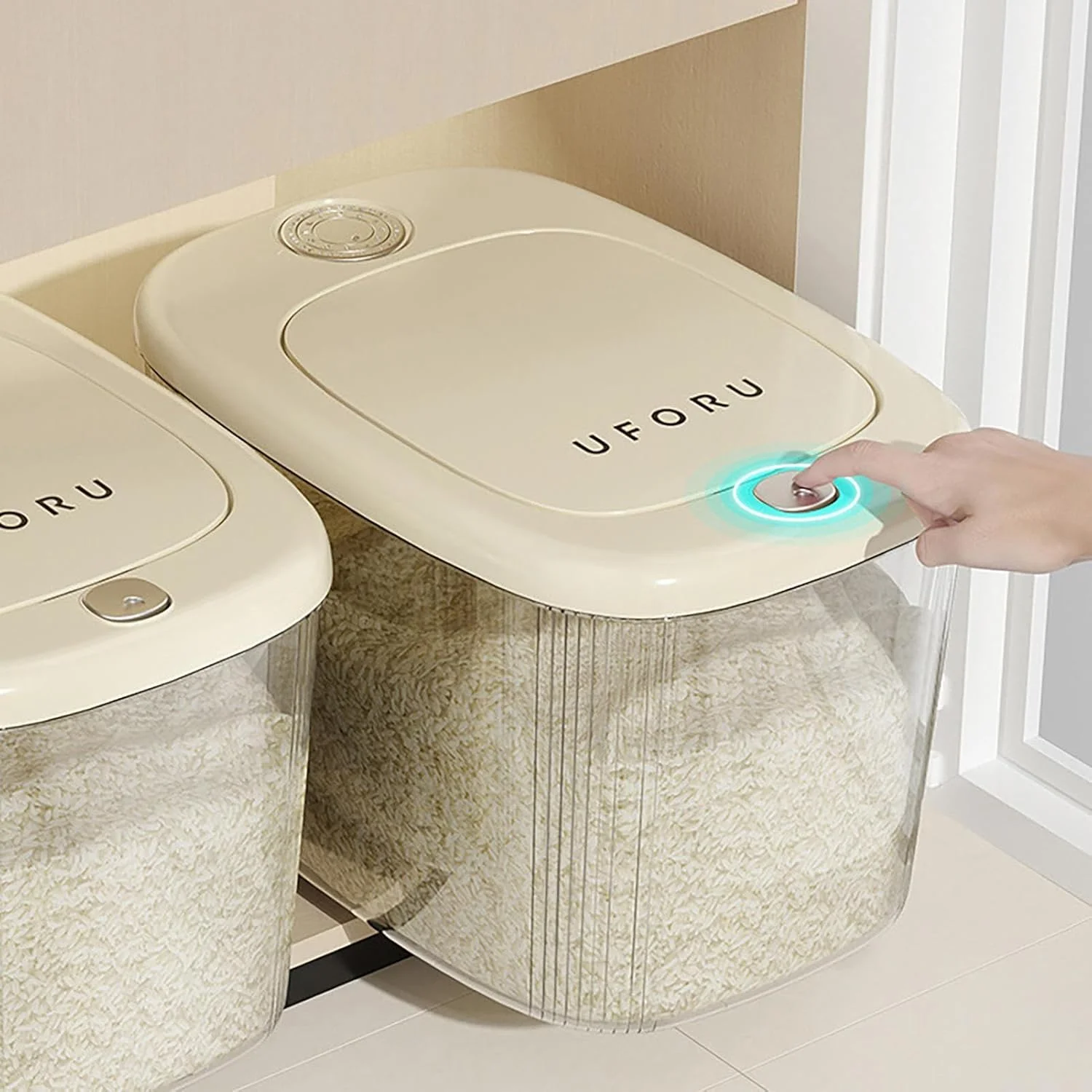 ظرف نگهداری غذای خشک - ظروف نگهداری برنج با قابلیت صرفه جویی در فضا | ظروف چند منظوره و قابل استفاده مجدد، ایمن برای مواد غذایی، ظروف دربسته برنج برای استفاده در آشپزخانه ظرف نگهداری غذای خشک - ظروف نگهداری برنج با قابلیت صرفه جویی در فضا | ظروف چند منظوره و قابل استفاده مجدد، ایمن برای مواد غذایی، ظروف دربسته برنج برای استفاده در آشپزخانه