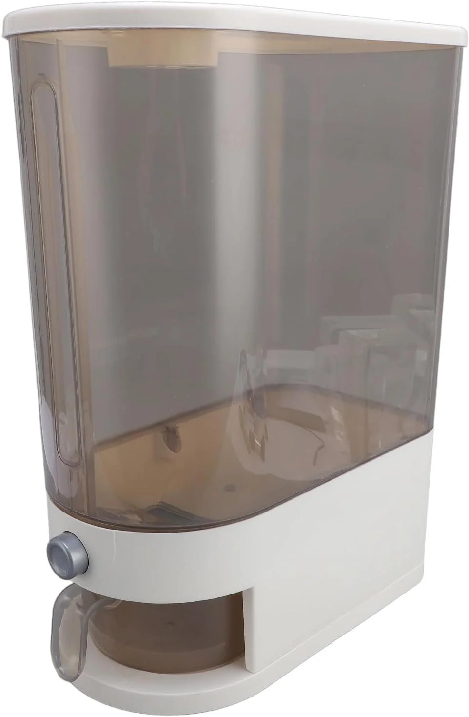 ظرف برنج Cryfokt، مخزن نگهداری مواد غذایی خشک با ظرفیت 10 کیلوگرم به همراه پیمانه برای آشپزخانه، درب دار (B) ظرف برنج Cryfokt، مخزن نگهداری مواد غذایی خشک با ظرفیت 10 کیلوگرم به همراه پیمانه برای آشپزخانه، درب دار (B)