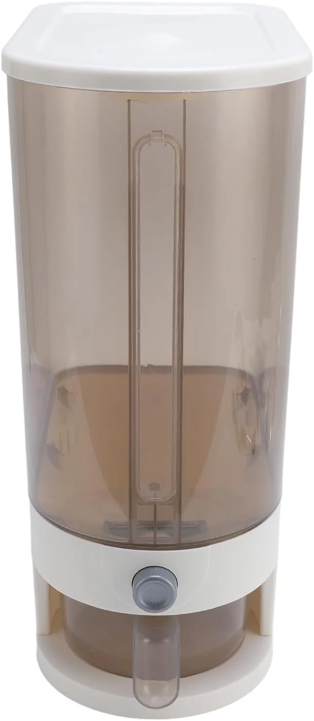 ظرف برنج Cryfokt، مخزن نگهداری مواد غذایی خشک با ظرفیت 10 کیلوگرم به همراه پیمانه برای آشپزخانه، درب دار (B) ظرف برنج Cryfokt، مخزن نگهداری مواد غذایی خشک با ظرفیت 10 کیلوگرم به همراه پیمانه برای آشپزخانه، درب دار (B)