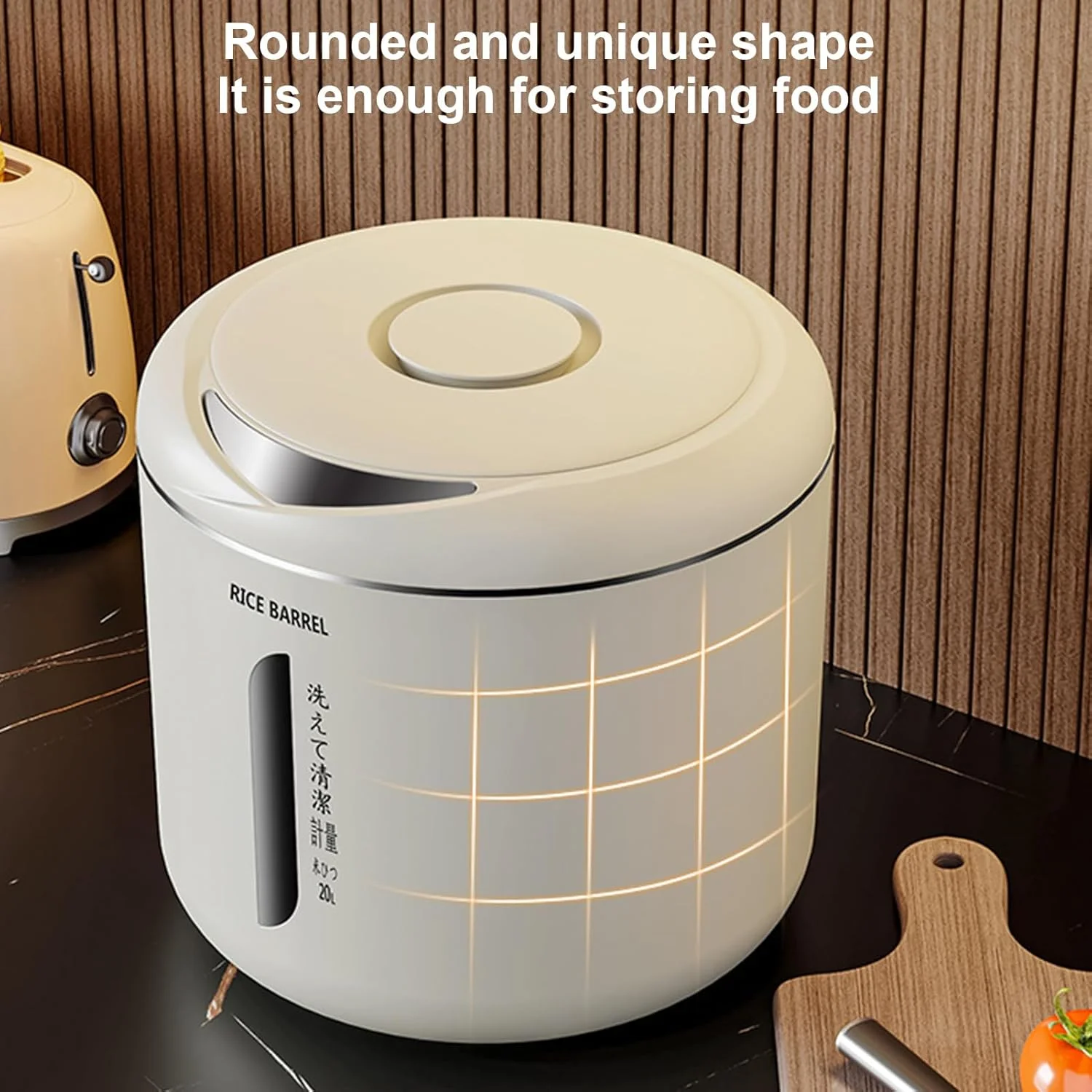 ظرف نگهداری برنج 6 لیتری، ظروف نگهداری آرد، ظروف نگهداری مواد غذایی دربسته، ظرف بزرگ قابل حمل غلات با درب و پیمانه اندازه گیری، سطل نگهداری مواد غذایی خشک برای حبوبات، غلات، غذای حیوانات خانگی