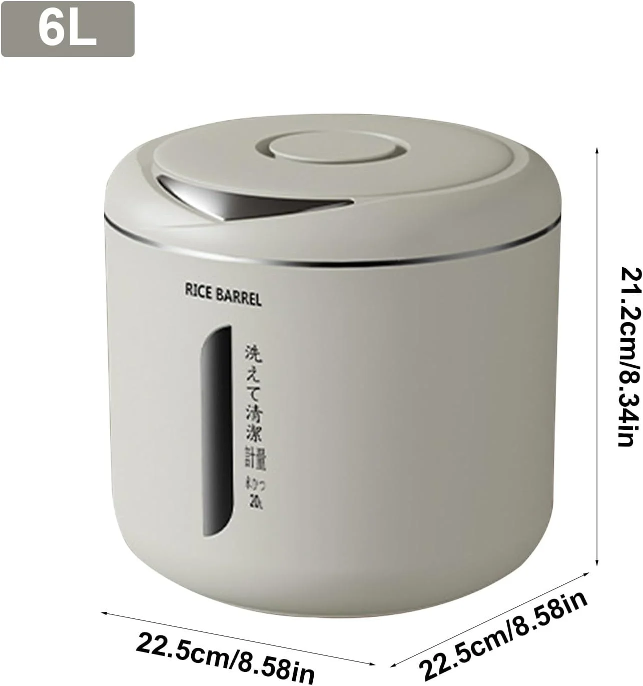 ظرف نگهداری برنج 6 لیتری، ظروف نگهداری آرد، ظروف نگهداری مواد غذایی دربسته، ظرف بزرگ قابل حمل غلات با درب و پیمانه اندازه گیری، سطل نگهداری مواد غذایی خشک برای حبوبات، غلات، غذای حیوانات خانگی