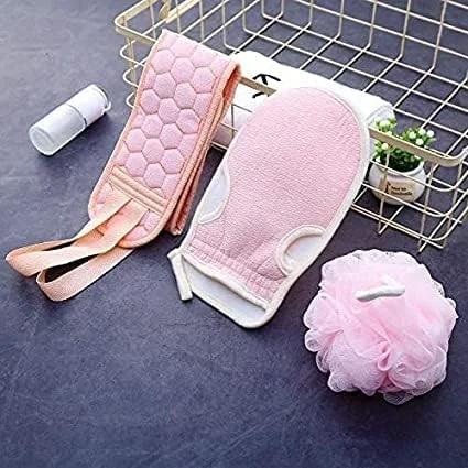 مجموعه اسکرابر حمام و دوش 3 در 1 Zovent، اسکرابر لایه بردار پشت برای دوش، دستکش های لایه بردار پاک کننده عمیق، اسفنج لیف حمام برای حمام کردن، مراقبت ضروری پوست در حمام