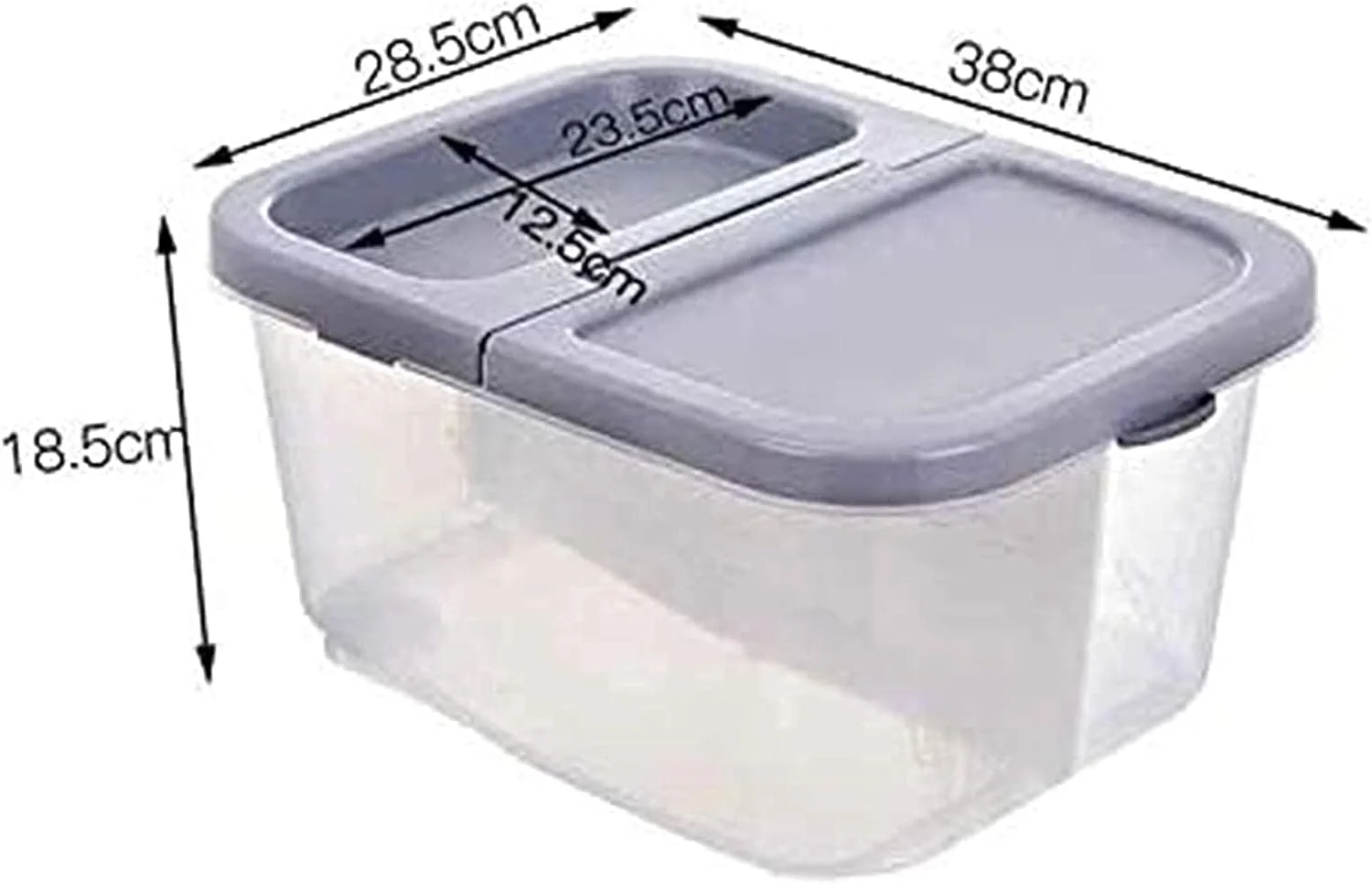 ظرف غلات FZYE جعبه ذخیره سازی خانگی جعبه ذخیره سازی شبکه ای استوانه برنج مهر و موم بشکه آرد سطل برنج ظرف غذا (رنگ: بژ) (بژ) ذخیره سازی مواد غذایی