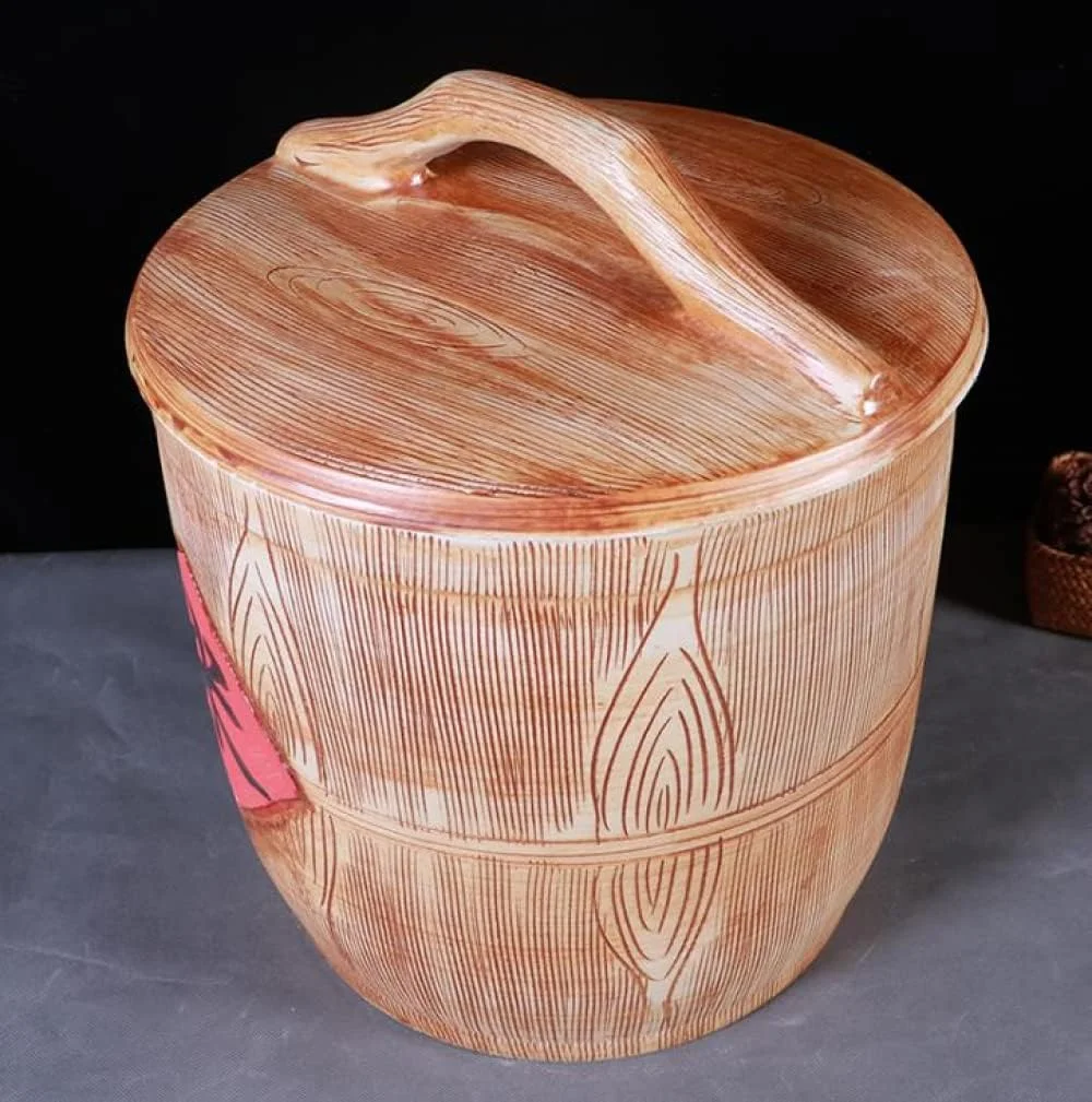 ظرف نگهداری مواد غذایی سرامیکی رترو FBWSM، مناسب برای شکر، قهوه، برنج، آجیل، تنقلات، میوه ها و غیره، 5 کیلوگرم/10 کیلوگرم/15 کیلوگرم - 10 کیلوگرم