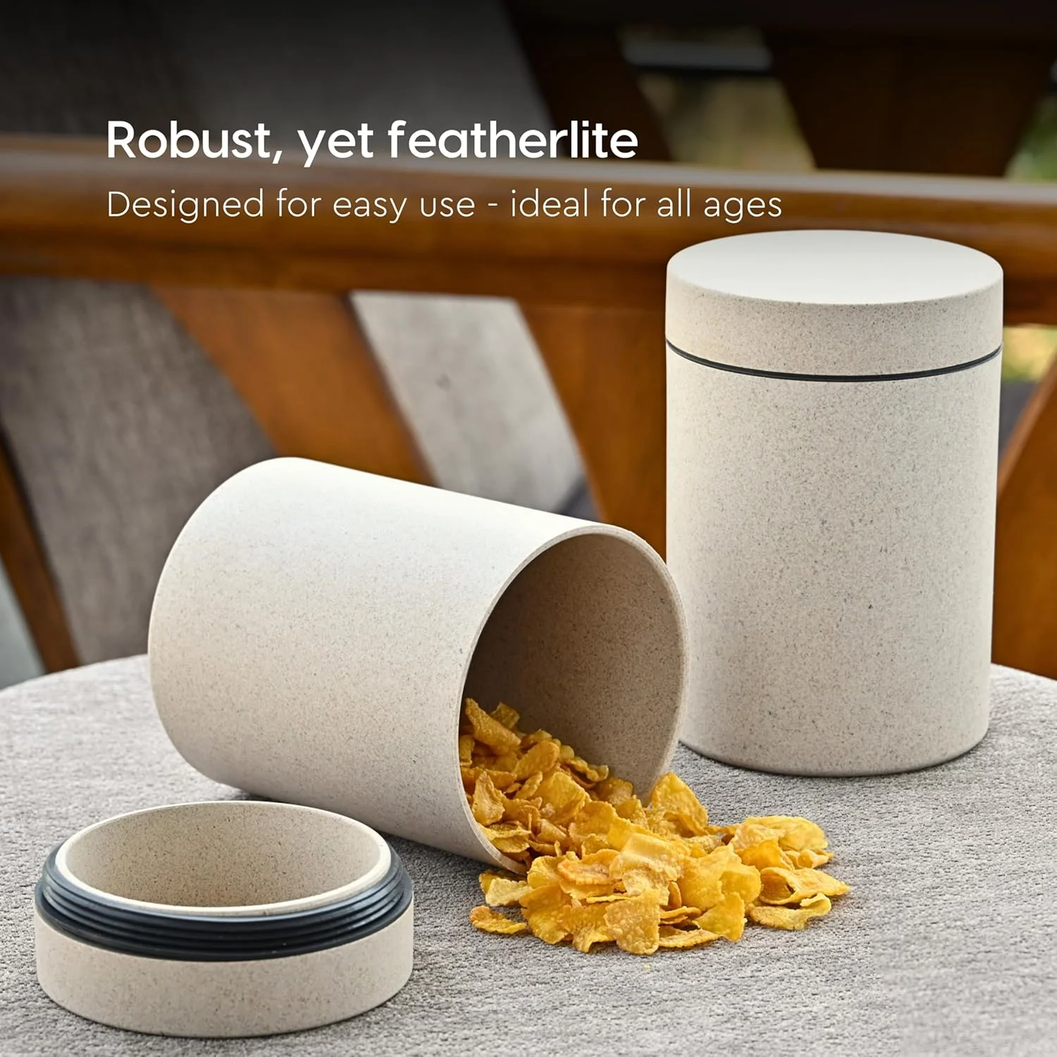 ظرف استوانه ای دوستدار محیط زیست Eha با درب محکم | ست 3 تایی ظروف نگهداری مواد غذایی | قابل استفاده در مایکروویو | ساخته شده از پوسته برنج و الیاف بامبو | 700 میلی لیتر | چند رنگ ظرف استوانه ای دوستدار محیط زیست Eha با درب محکم | ست 3 تایی ظروف نگهداری مواد غذایی | قابل استفاده در مایکروویو | ساخته شده از پوسته برنج و الیاف بامبو | 700 میلی لیتر | چند رنگ