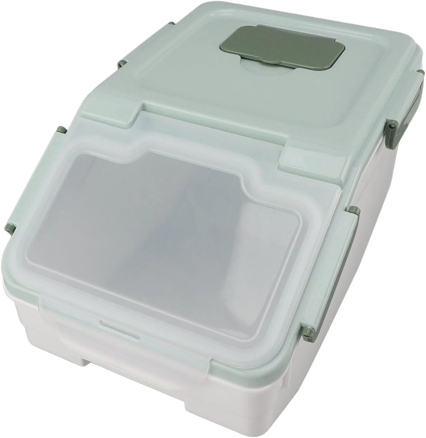 ظرف برنج درب دار آشپزخانه Haofy، چند منظوره، مواد ضخیم، سبز نعنایی (5 کیلوگرم / 11 پوند)