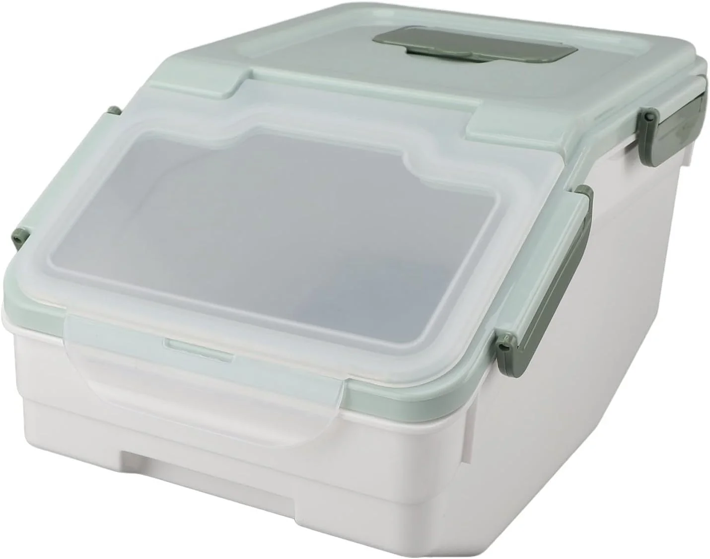 ظرف برنج درب دار آشپزخانه Haofy، چند منظوره، مواد ضخیم، سبز نعنایی (5 کیلوگرم / 11 پوند)