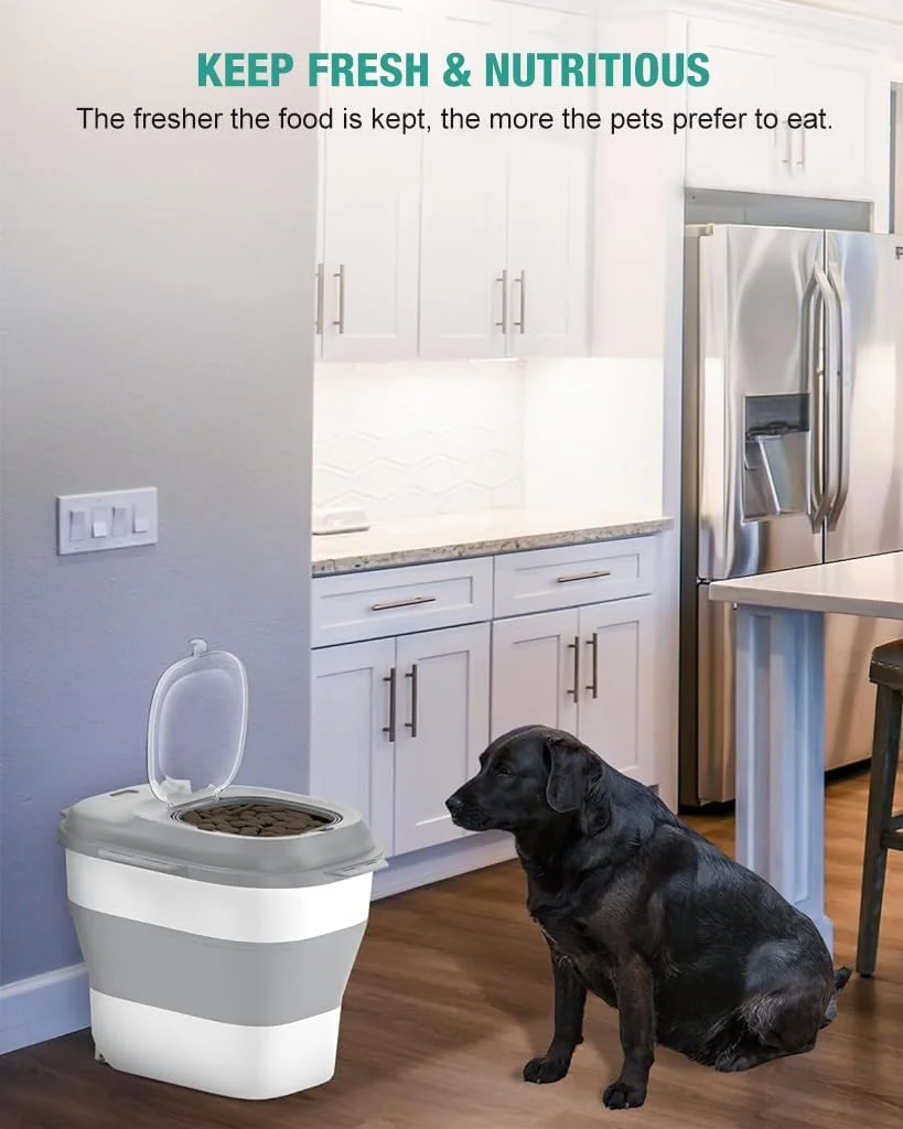 ظرف برنج HASTHIP® (۲۵ کیلوگرمی) ظرف نگهداری برنج دربسته با پیمانه اندازه گیری - مخزن توزیع برنج، سازمان دهنده ضد رطوبت برای غلات، حبوبات و غذای حیوانات خانگی - خاکستری ظرف برنج HASTHIP® (۲۵ کیلوگرمی) ظرف نگهداری برنج دربسته با پیمانه اندازه گیری - مخزن توزیع برنج، سازمان دهنده ضد رطوبت برای غلات، حبوبات و غذای حیوانات خانگی - خاکستری