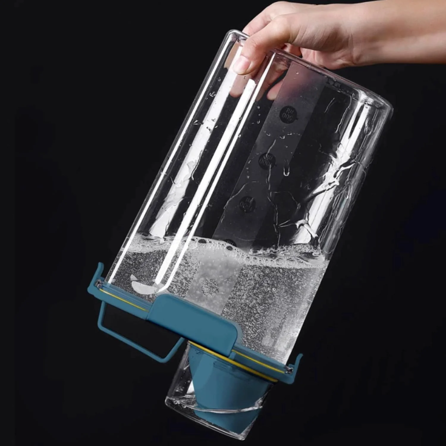 ظروف نگهداری برنج، حبوبات، غلات و مواد غذایی خشک 2.5 لیتری HEXAR با پیمانه اندازه گیری، سازمان دهنده آشپزخانه دربسته، جعبه نگهداری مواد غذایی شفاف چند منظوره - ظرف بدون BPA با درب های قفل دار (2 عدد)