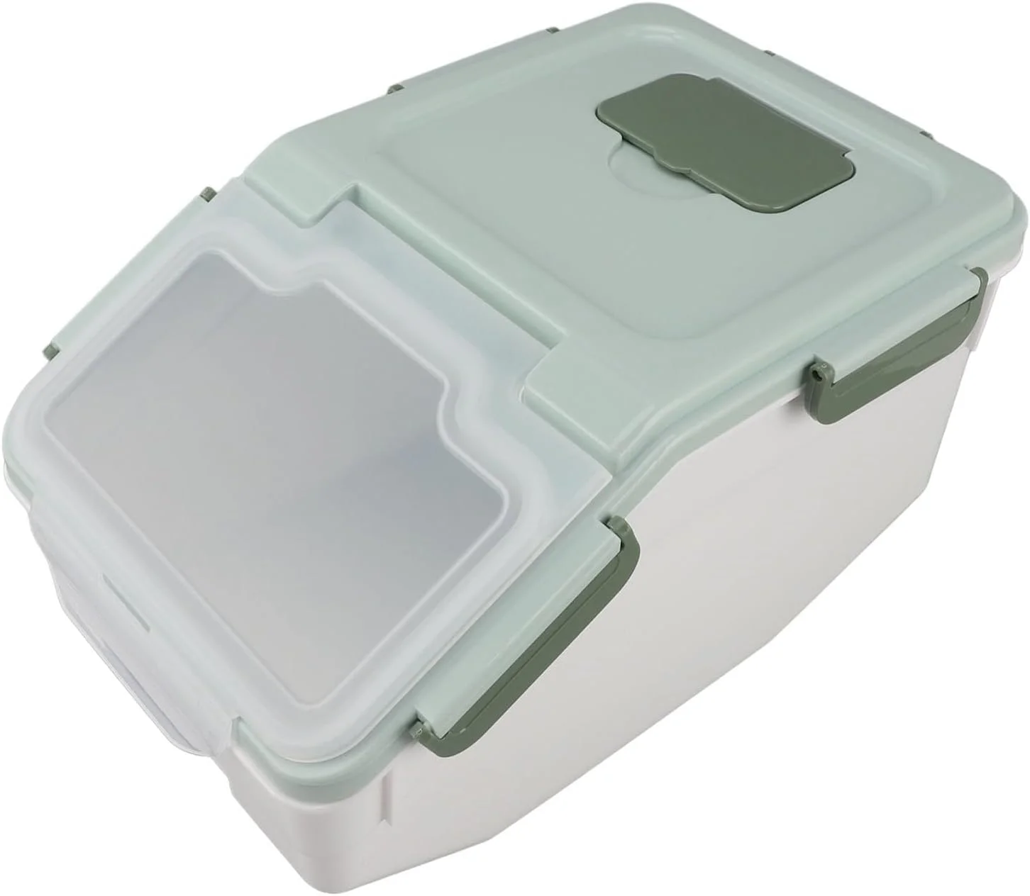 ظرف برنج درب دار آشپزخانه Haofy، چند منظوره، مواد ضخیم، سبز نعنایی (5 کیلوگرم / 11 پوند)