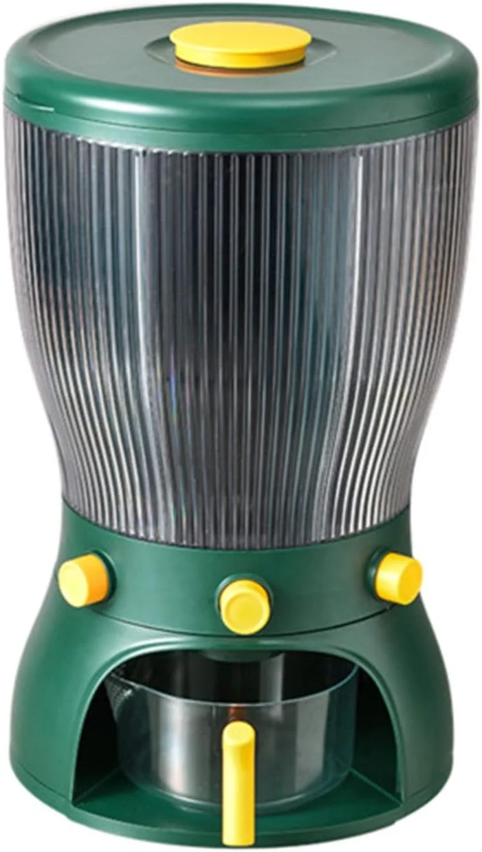 ظرف نگهداری برنج LFYNB، سطل برنج چرخشی چند منظوره، جعبه نگهداری مواد غذایی 10 کیلوگرمی، ظرف نگهداری غلات با ظرفیت بالا، ضد حشره و ضد دانه برای آشپزخانه